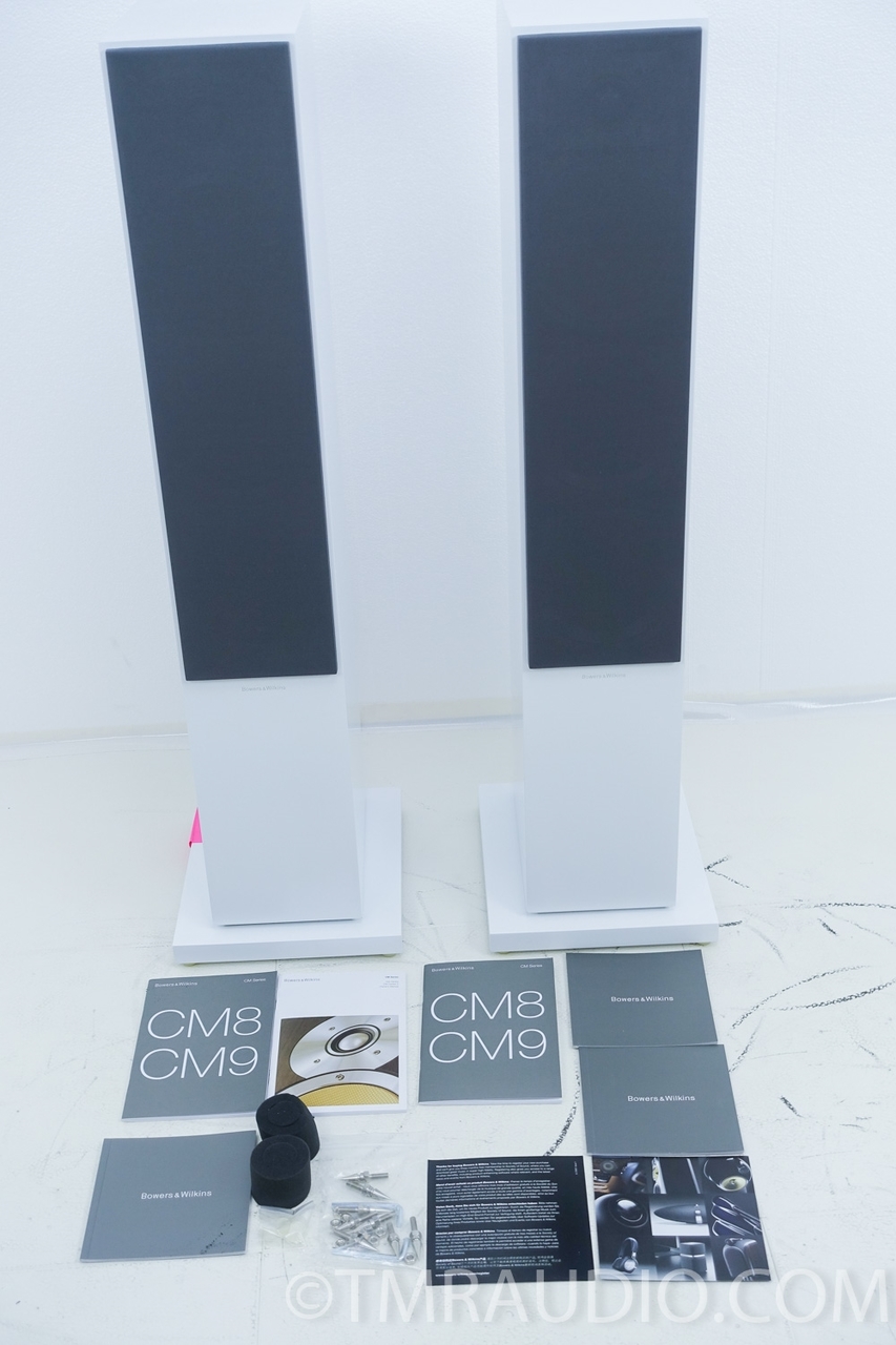B&W CM8 Speakers, Gloss White