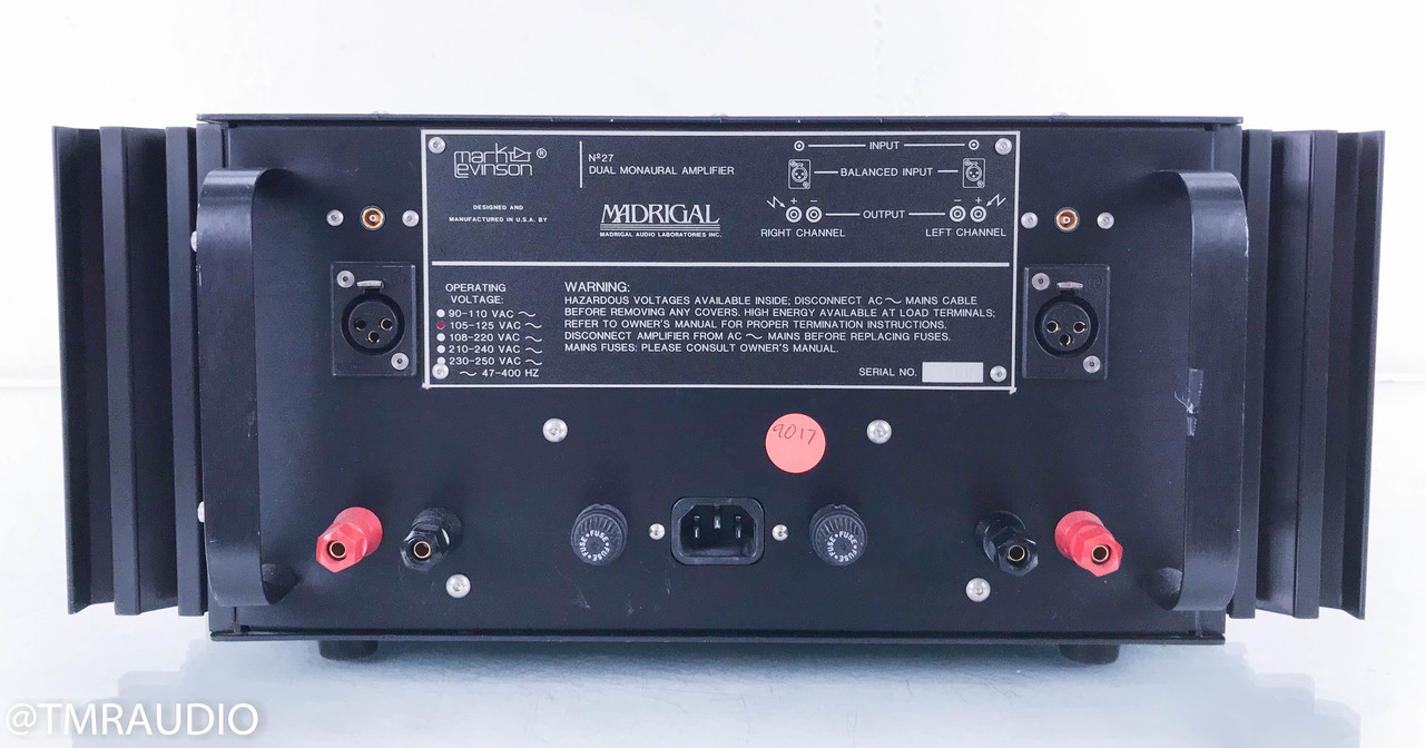 Mark Levinson No. 27 Dual Mono Power Amplifier - The Music Room