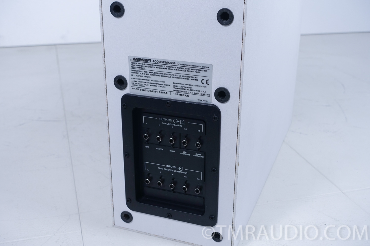 Bose Acoustimass 10 Speaker System Speakers; White The Music Room