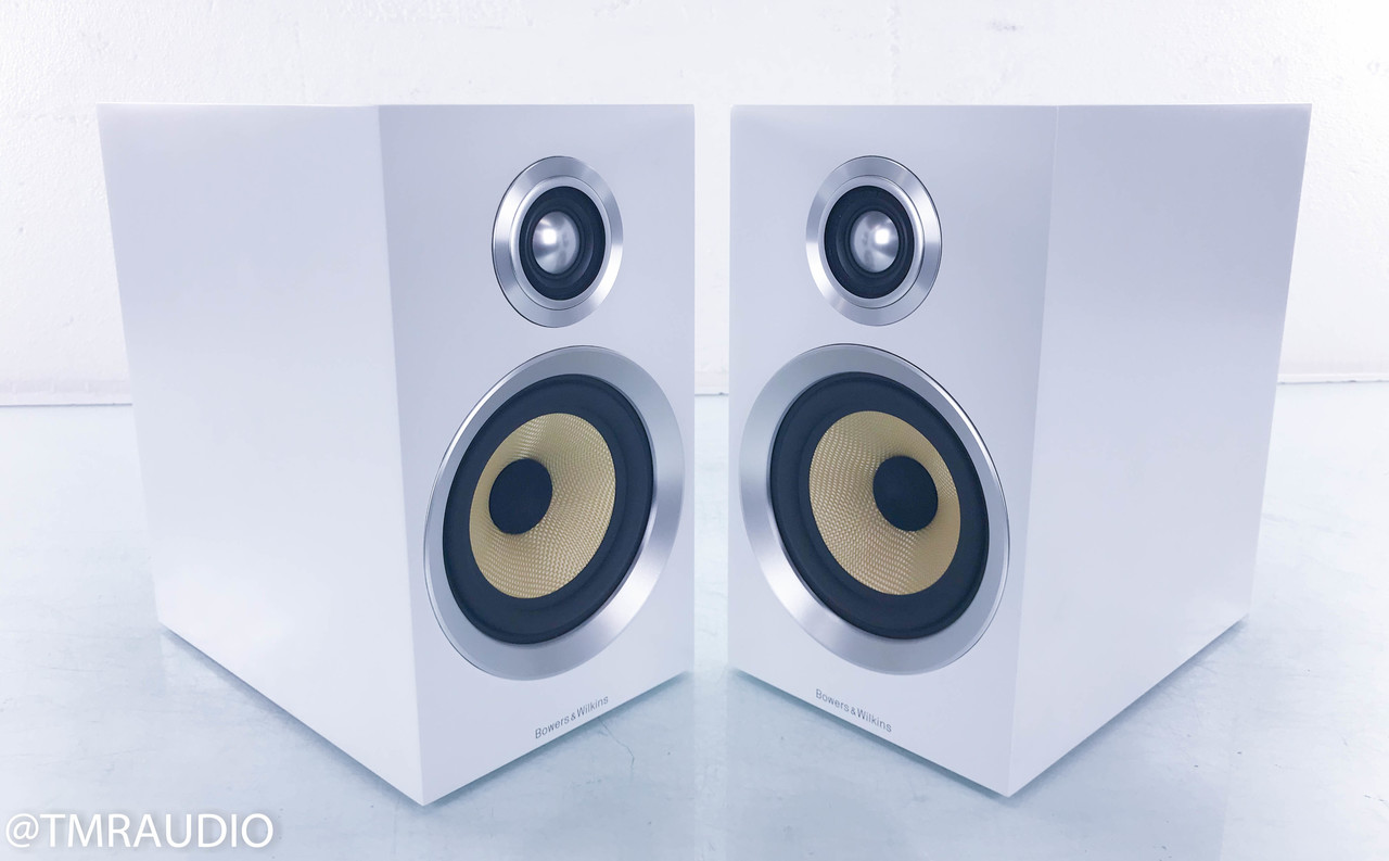 B&W CM1 S2 Bookshelf Speakers; Satin White Pair