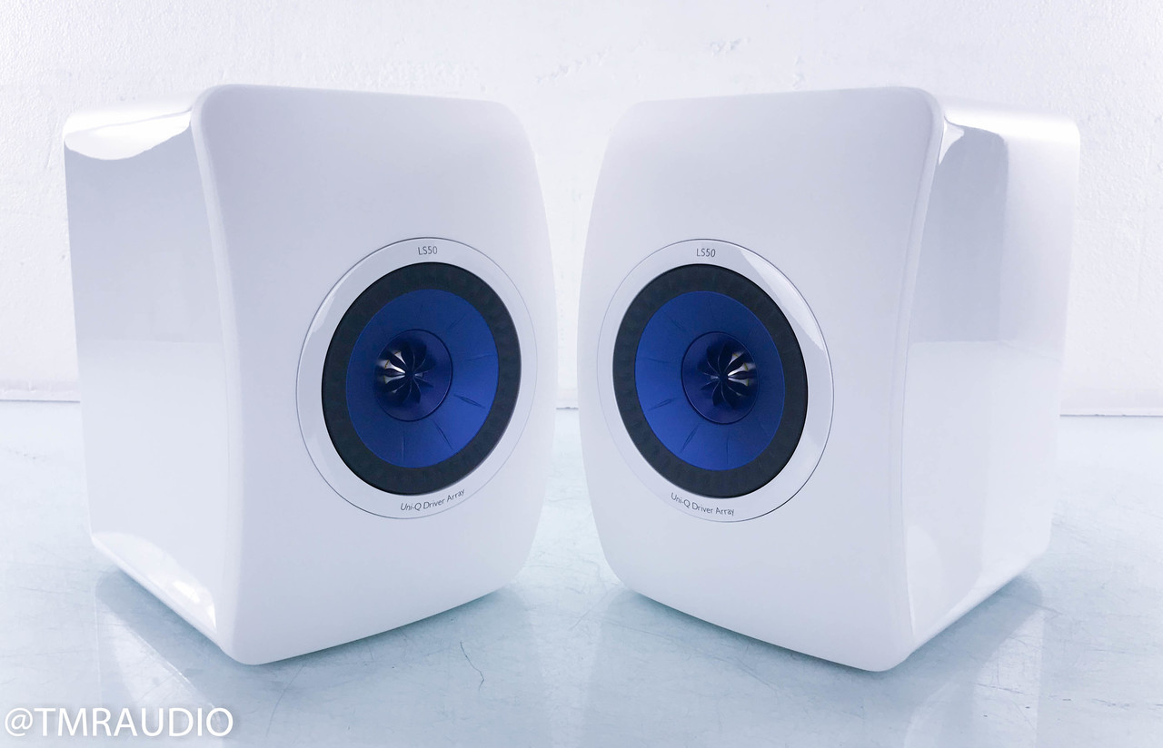 KEF LS50 Bookshelf Speakers; White Pair (SOLD) The Music Room