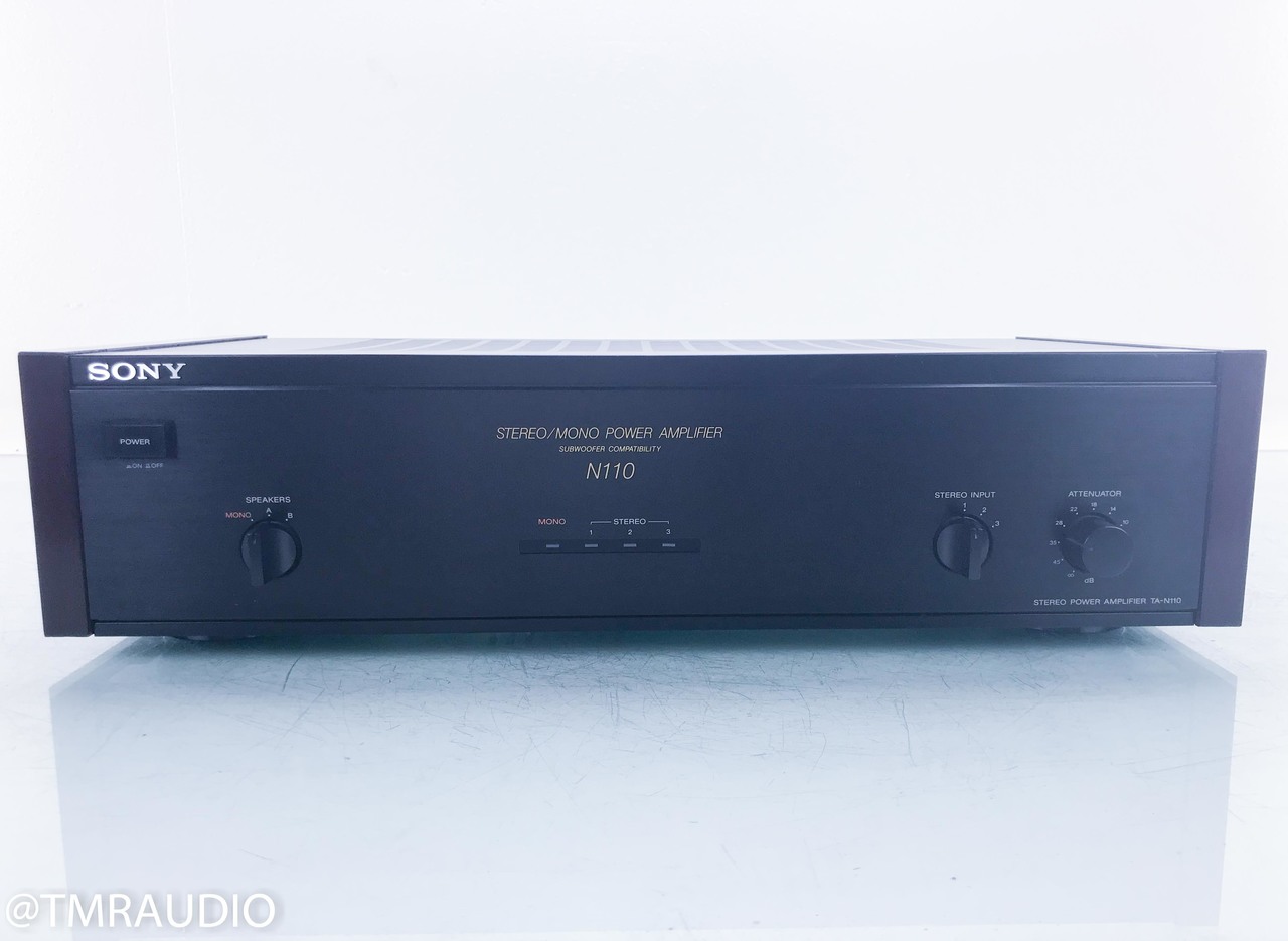 Sony TA-N110 Vintage Stereo Power Amplifier; Wood Side