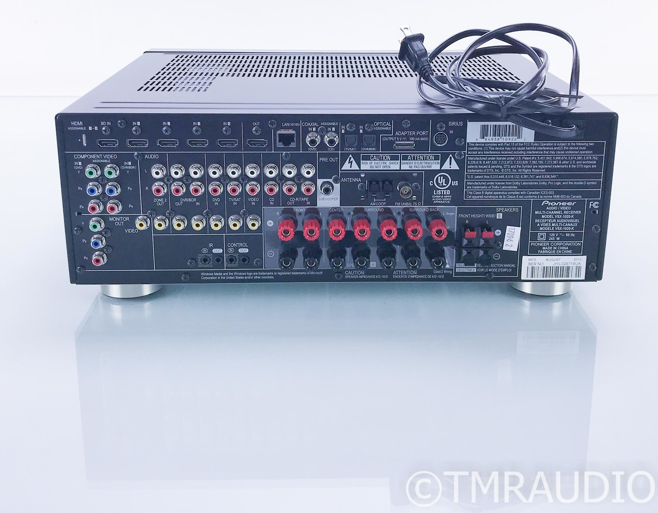 pioneer AVアンプ VSA-1020 File:Pioneer VSX-1020-K AV receiver, top view from rear side