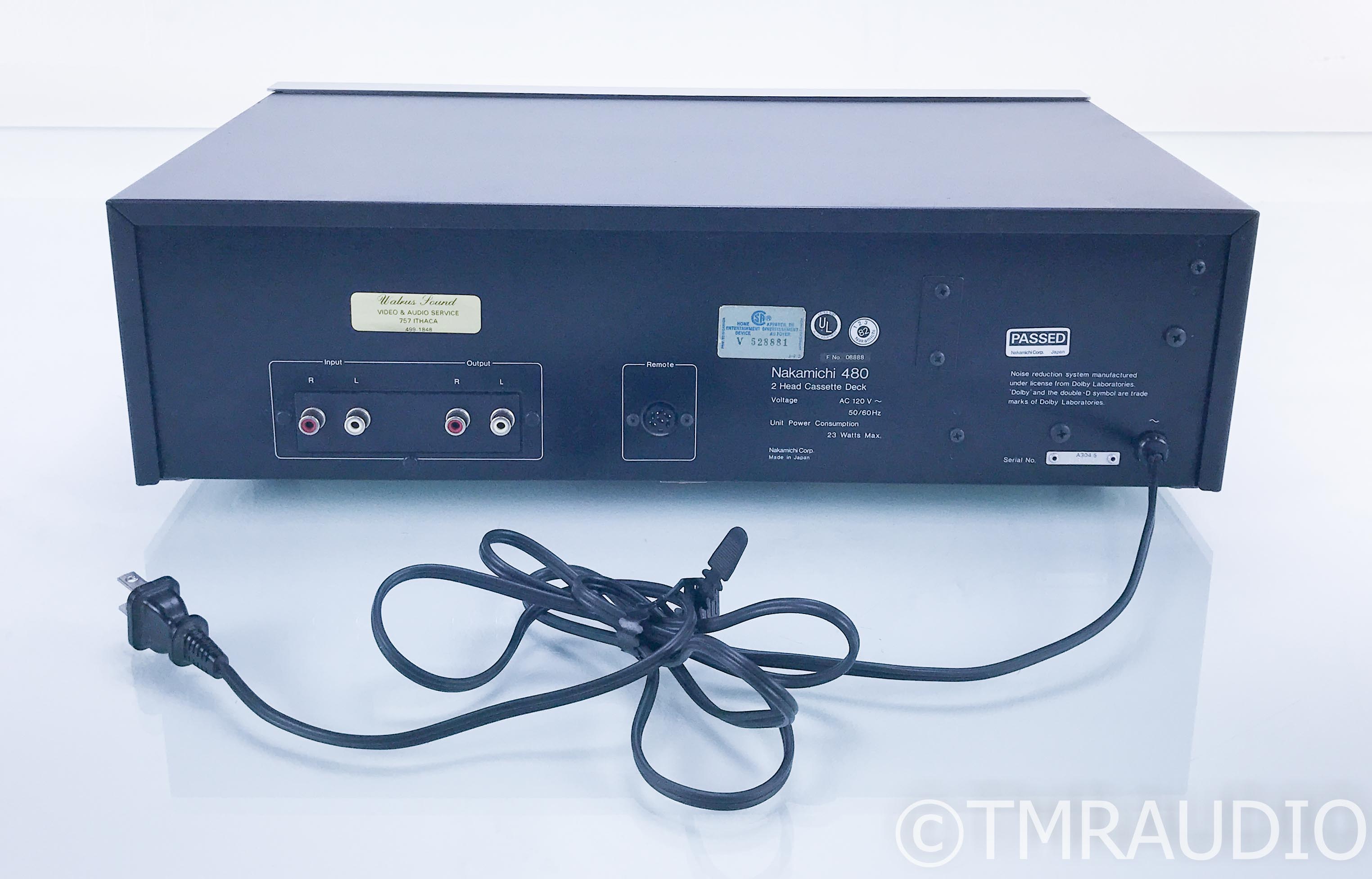 Nakamichi 480 2-Head Cassette Deck; Tape Recorder; AS-IS