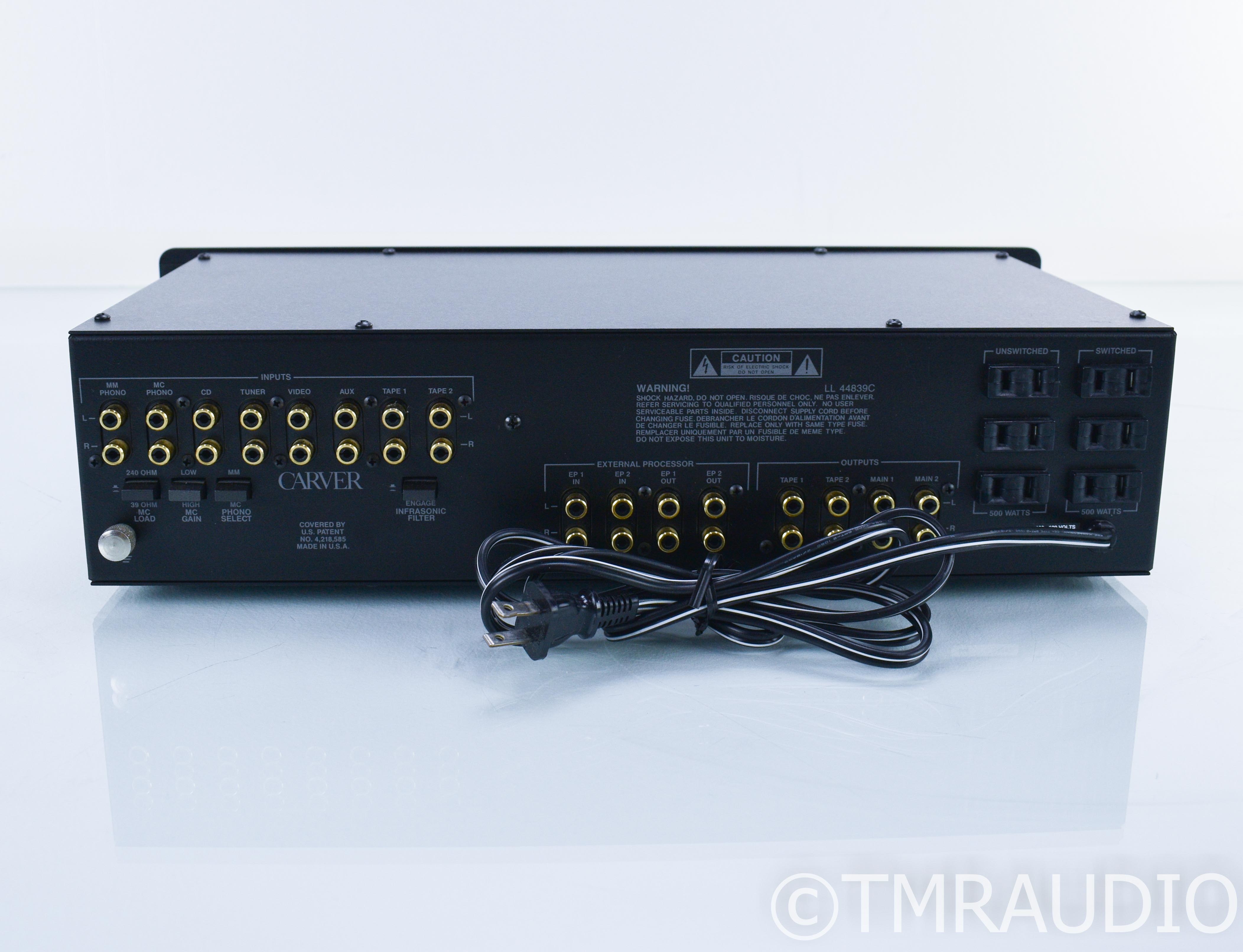 CARVER C-16 プリアンプ 黒色 CARVER C-16 プリアンプ 黒色（Vintage Carver C-16 Stereo