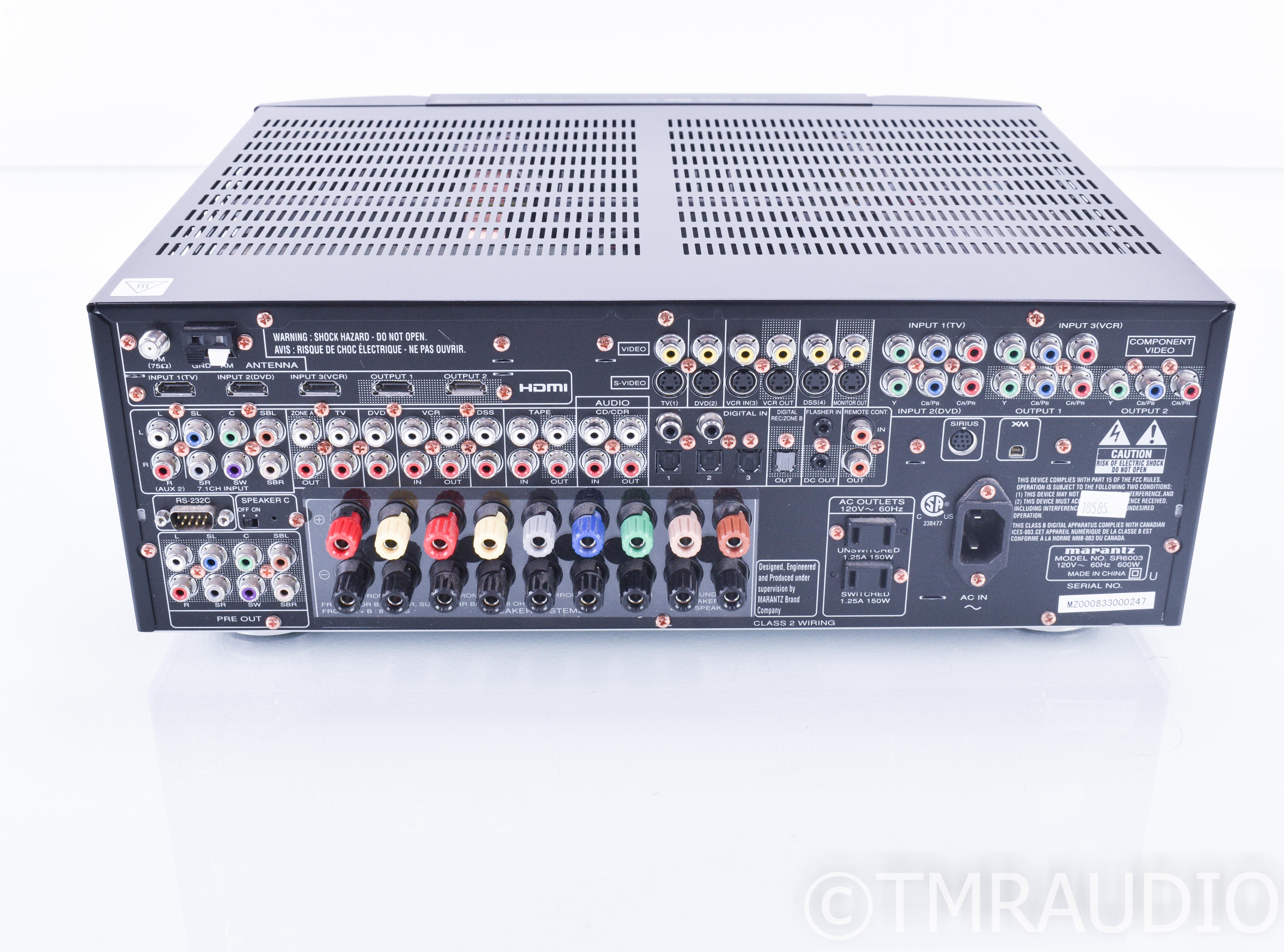 Marantz SR6003 7.1 Channel Home Theater Receiver; SR-6003