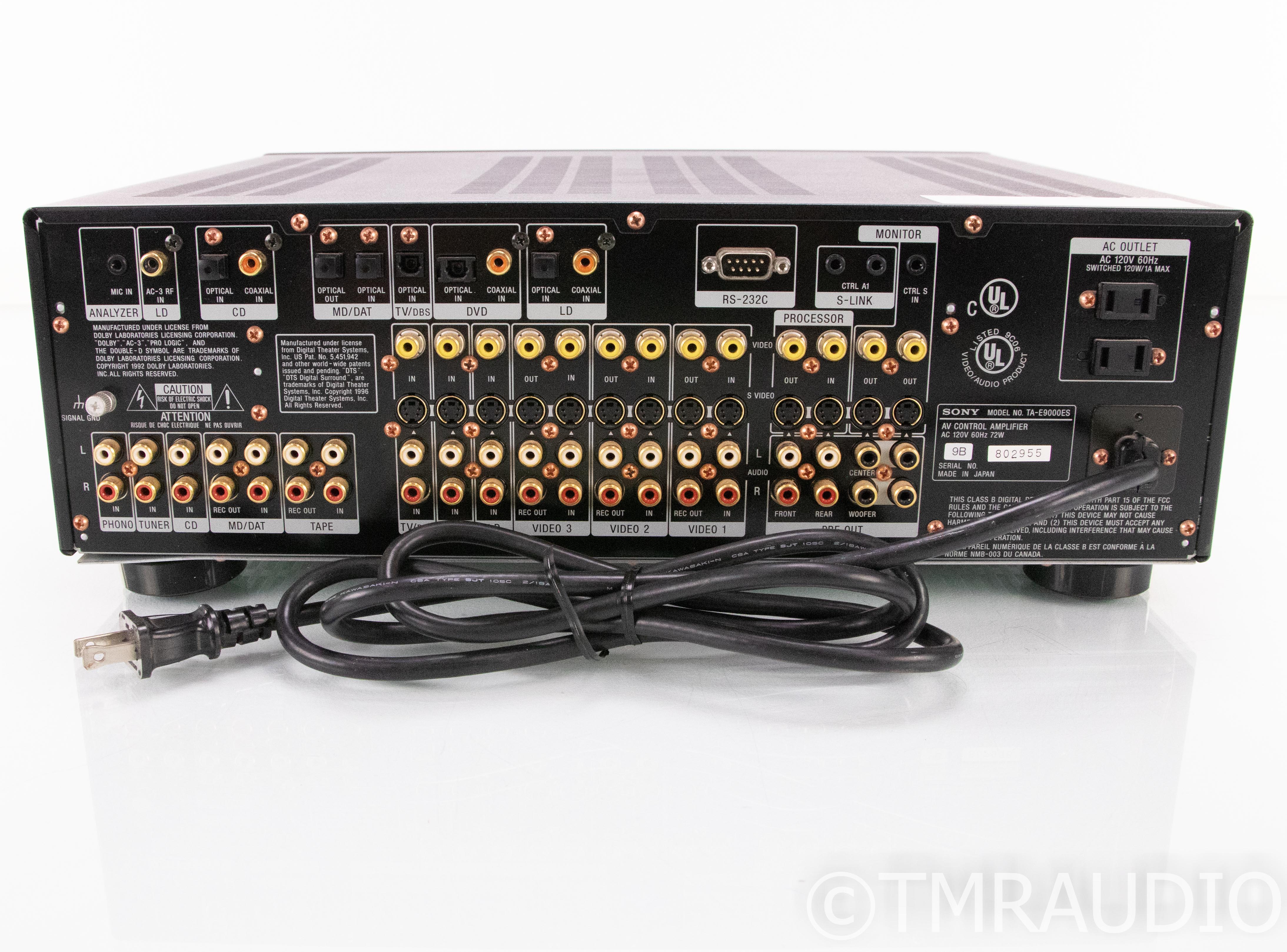 SONY TA-E9000ES ソニー AVプリアンプ 高級 SONY TA-E9000ES AV Control Amplifier Pre-amp Processor Tested 100v