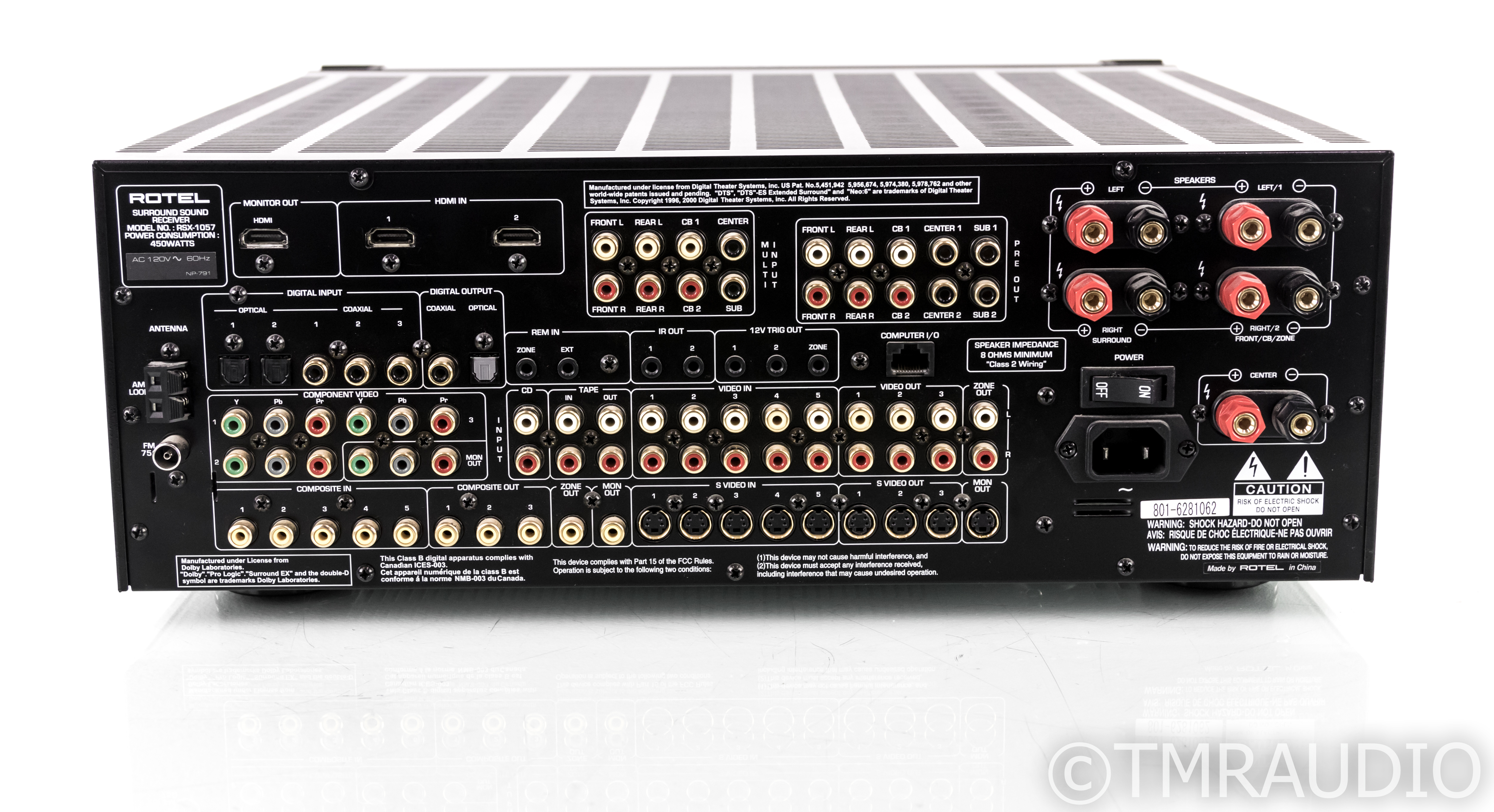 ROTEL RSX-1057 サラウンドサウンドレシーバー120仕様 Rotel RSX-1057 Home Theater Surround Sound Audio Video