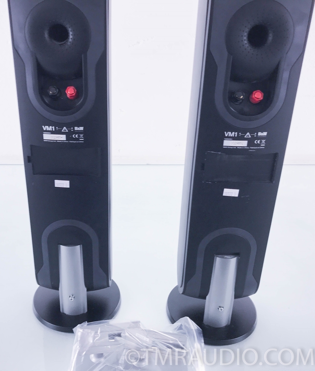B&W VM1 Wall Mount Satellite Tower Speakers; Black; Pair The