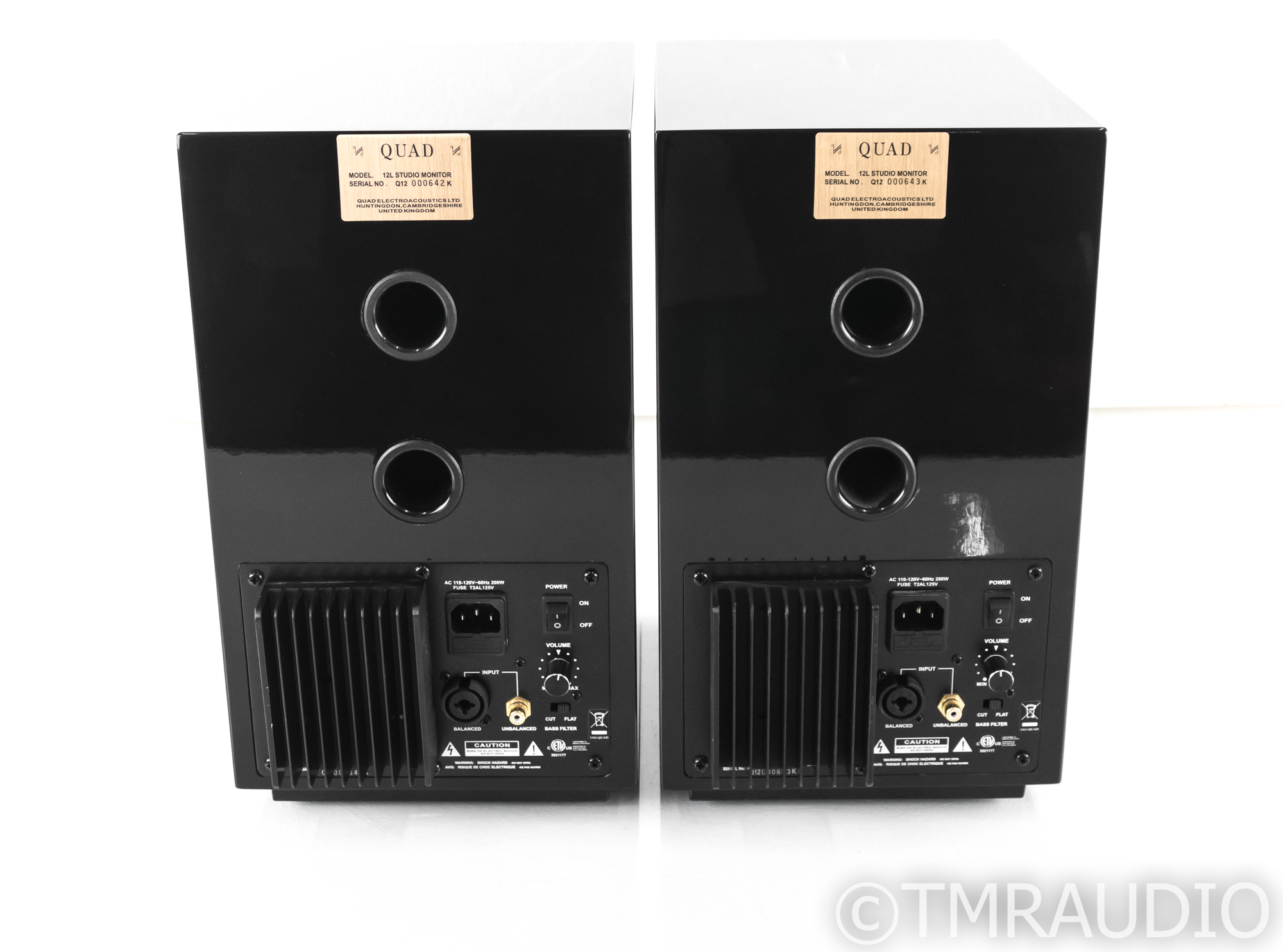 スピーカー QUAD 12L MB Quad 12L Powered Bookshelf Speakers; Black Pair; 12-L