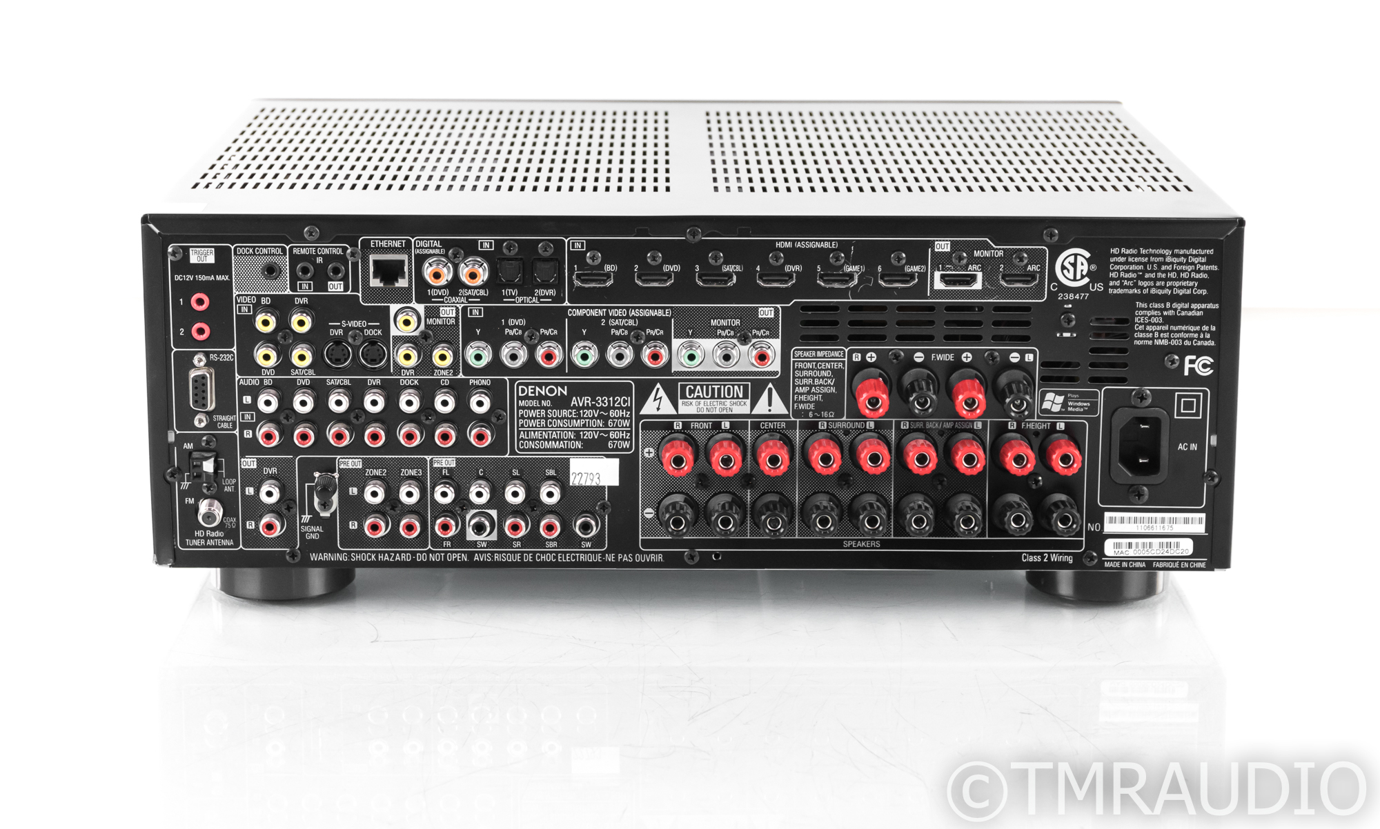 Denon AVR-3312CI 7.1 Channel Home Theater Receiver