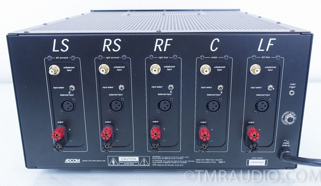 ＵＨＦ power/RF AMPLIER s-40 Adcom GFA-7805 5ch x 300 Power Amplifier in Factory Box