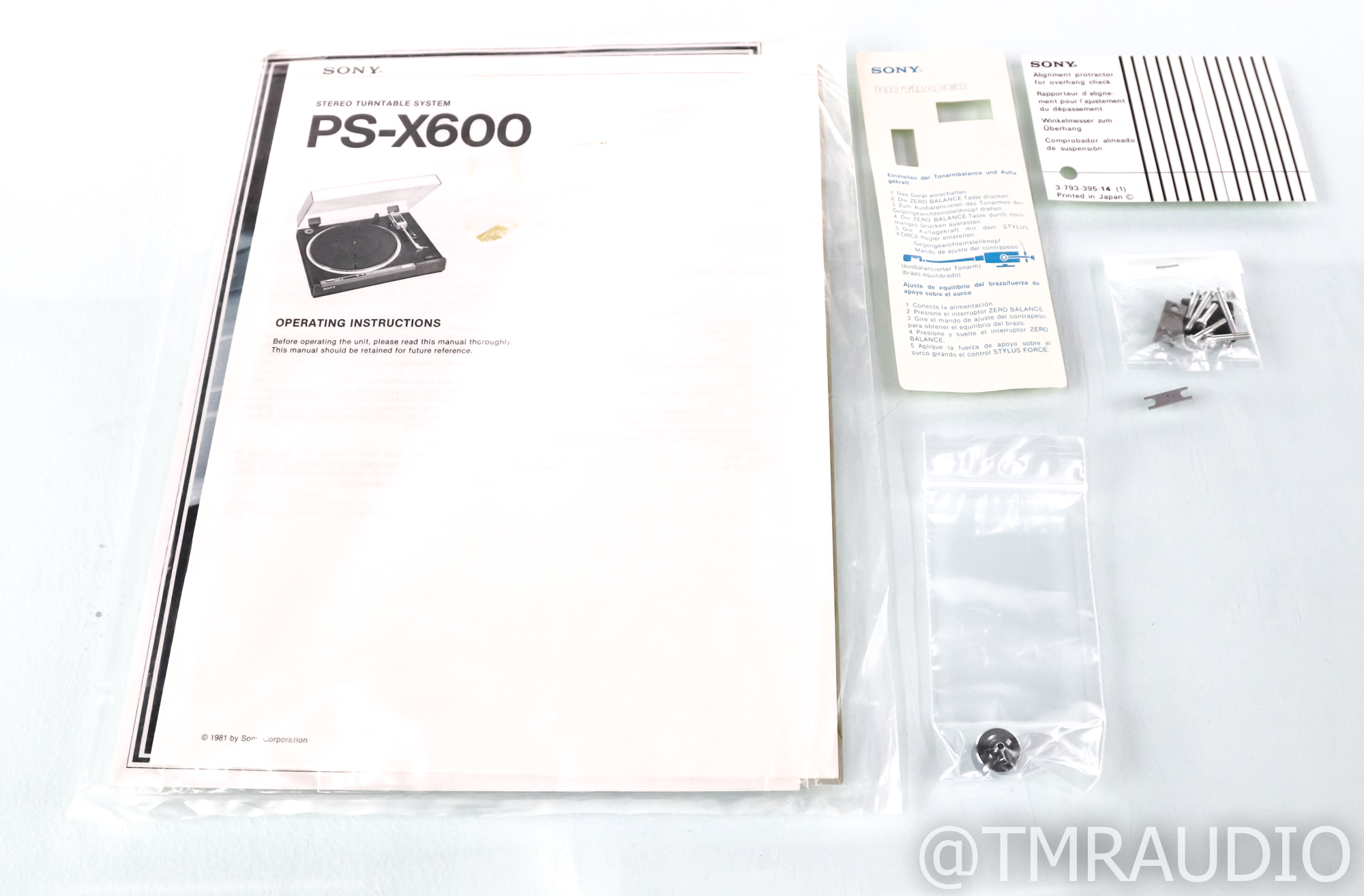 Sony PS-X600 Direct Drive Turntable; Biotracer Tonearm