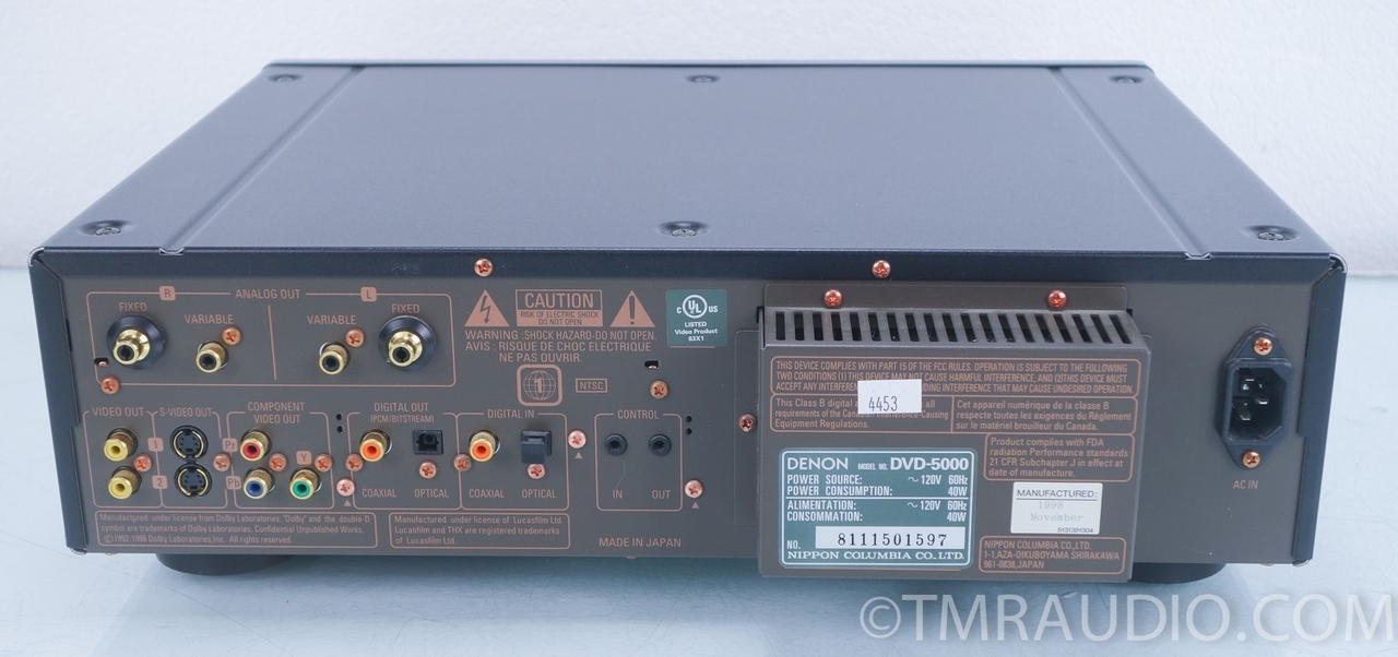 Denon DVD-5000 DVD / CD Player - DVD, CD, HDCD, THX, ALS