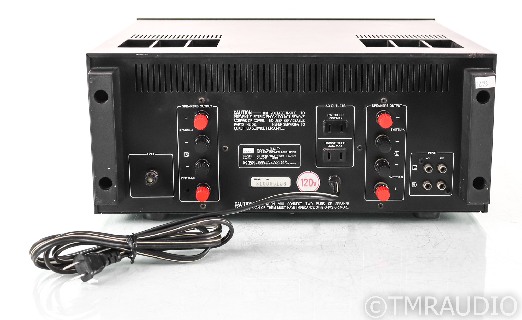Sansui BA-F1 Vintage Stereo Power Amplifier; BAF1; Black