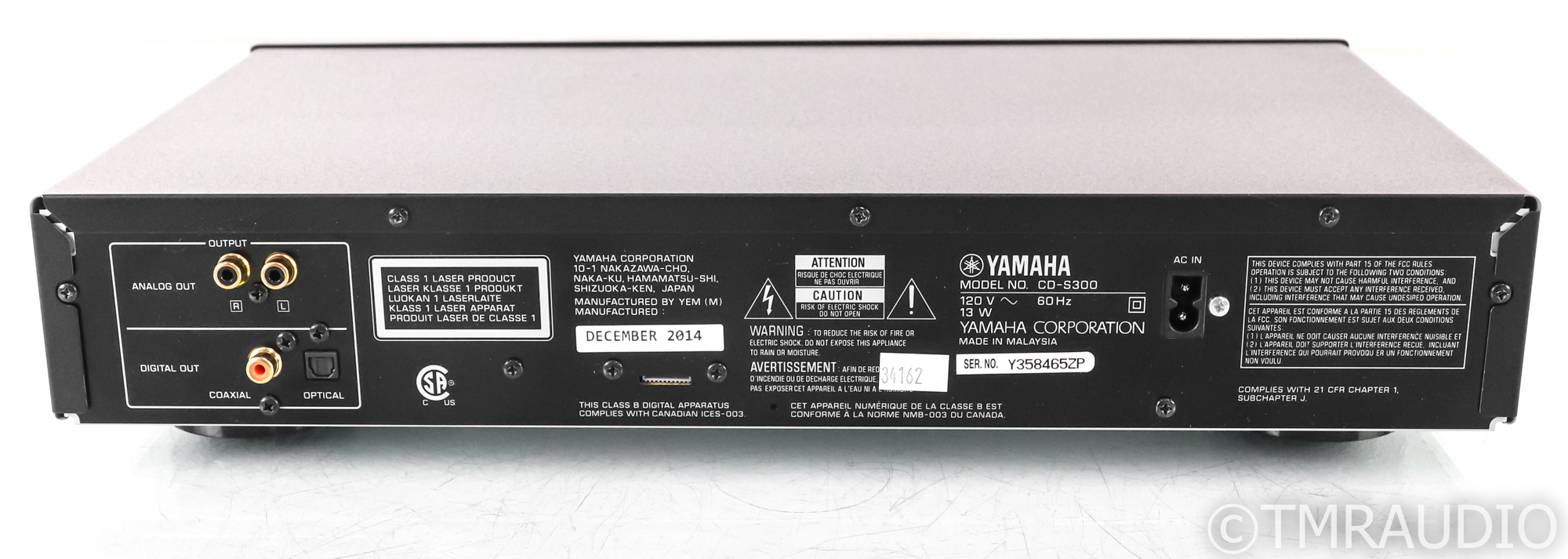 Yamaha CD-S300 CD Player; CDS300; Black; Remote - The Music Room