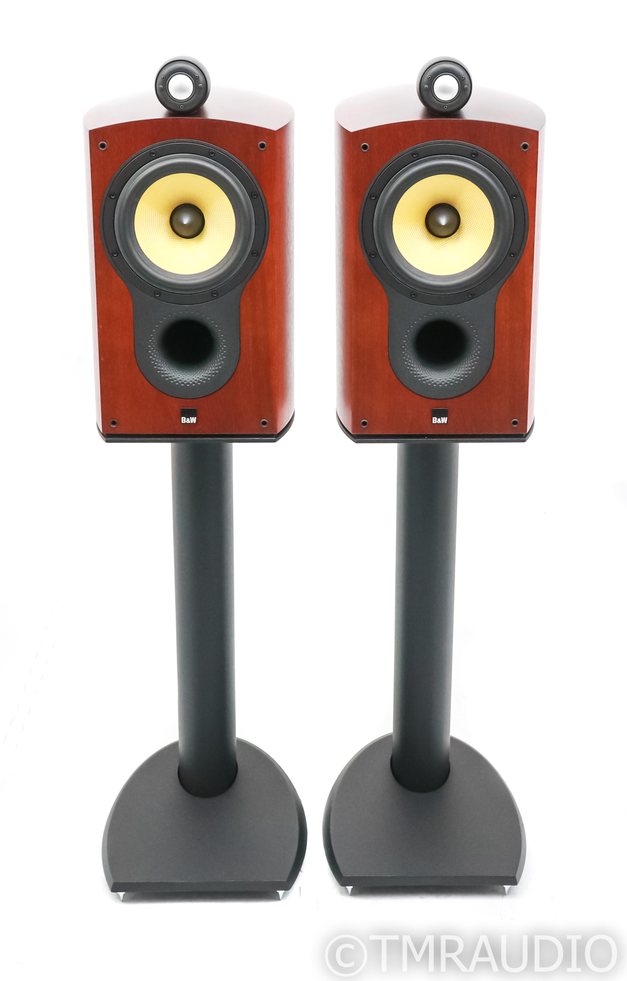 B&W 805S Bookshelf Speakers; 805-S; Rosenut Pair w/ Stands (SOLD