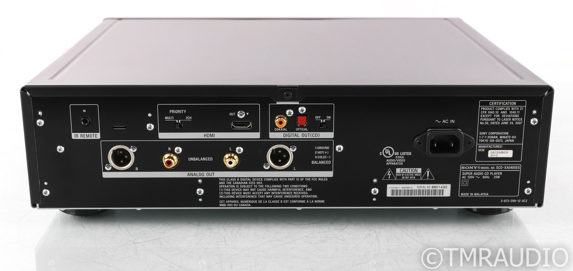 Sony SCD-XA5400ES SACD / CD Player; XA5400ES; HDMI; Remote Sony SCD-XA5400ES SACD / CD Player; XA5400ES; HDMI; Remote