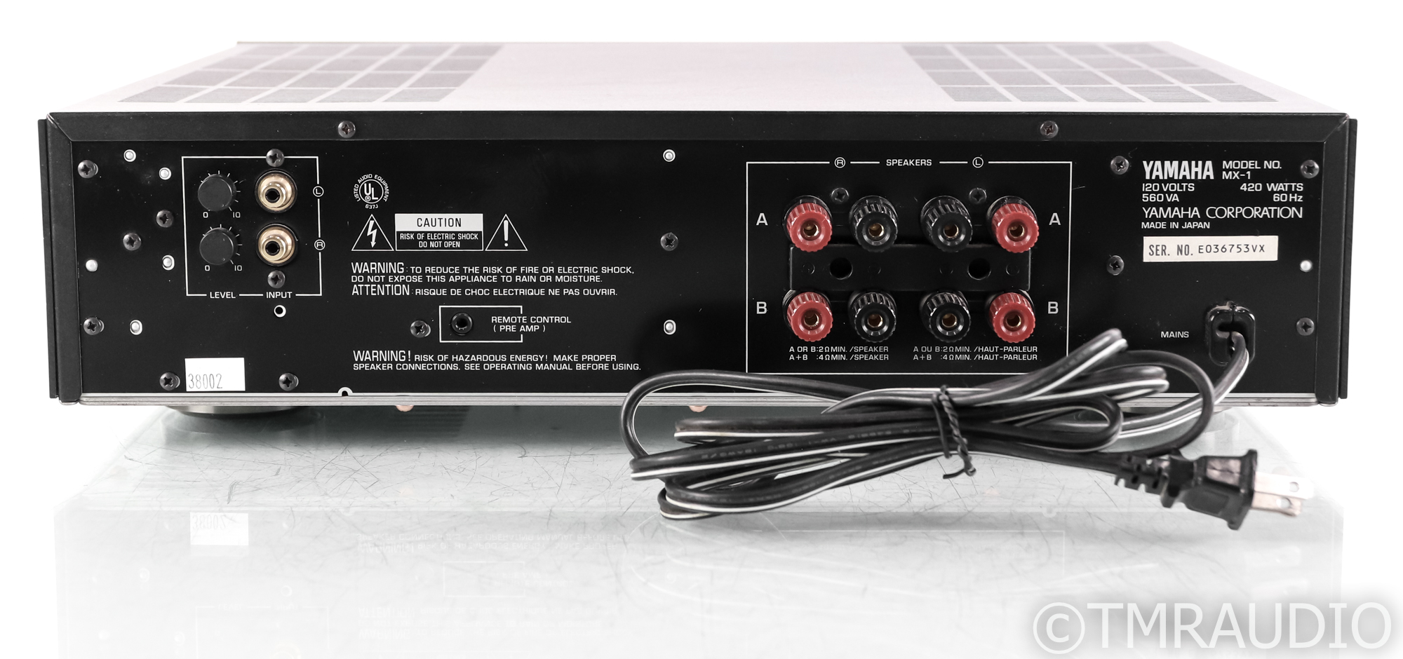 Yamaha MX-1 Natural Sound Stereo Power Amplifier; MX1 - The
