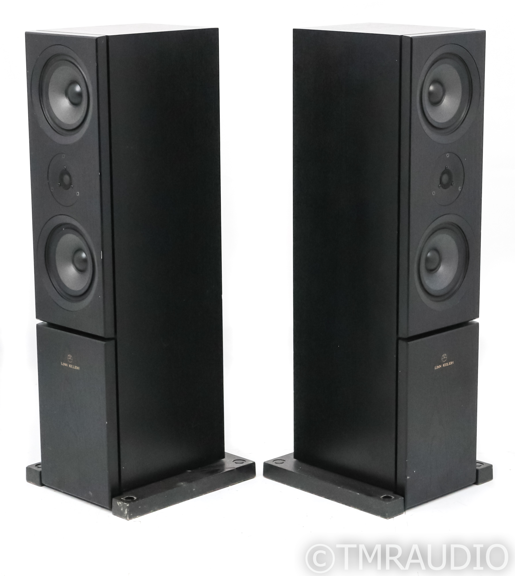 Linn Keilidh Floorstanding Speakers; Black Pair; Kustone Bases