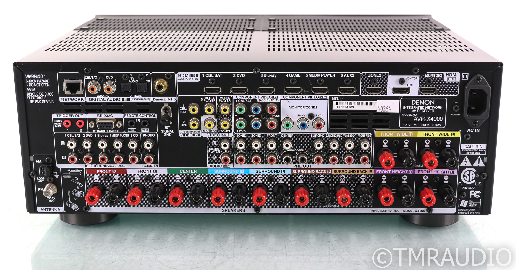 Denon AVR-X4000 7.2 Channel Home Theater Receiver