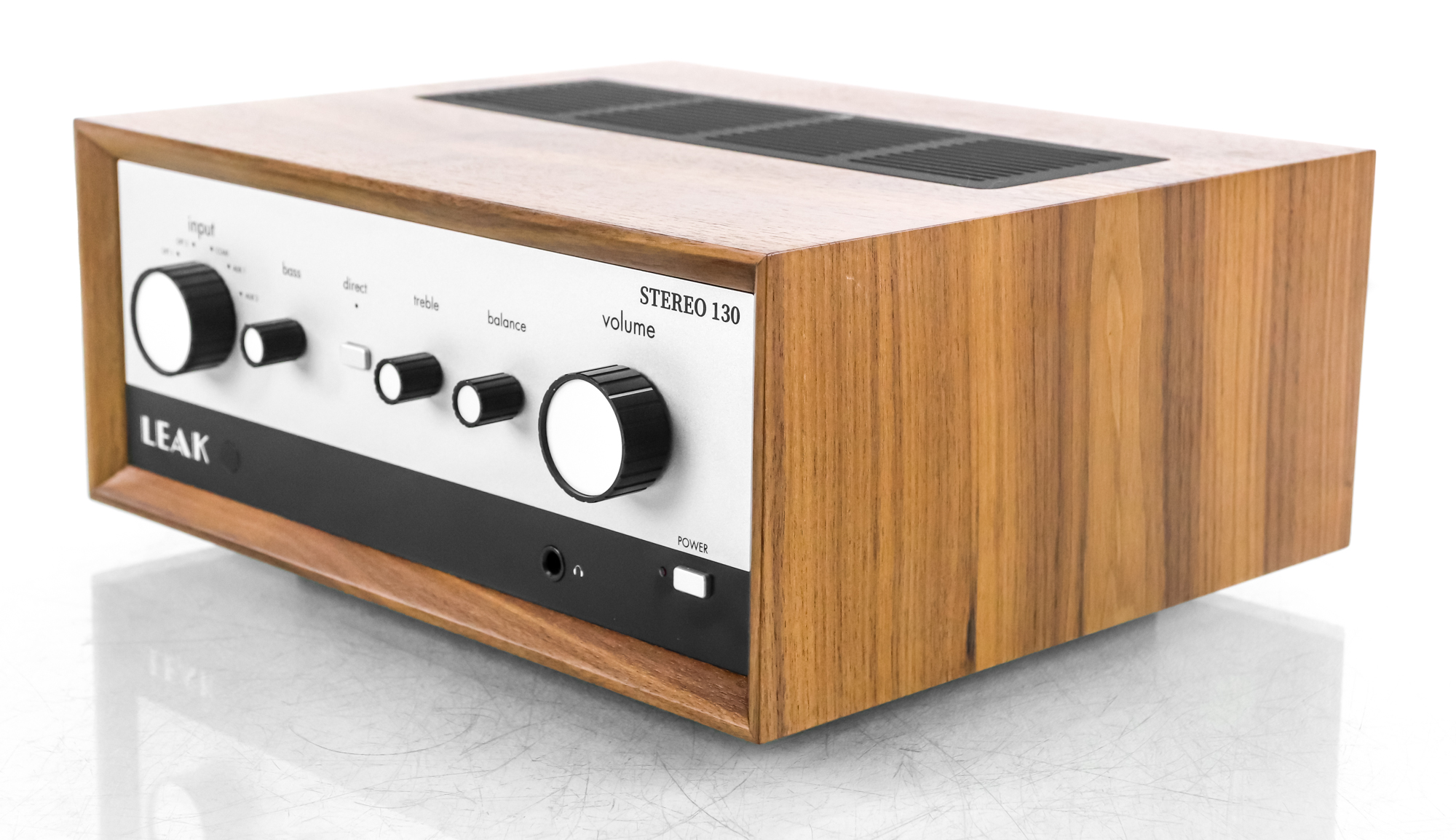 LEAK Stereo 130 Hi-Fi アンプ USB/DAC Leak: Stereo 130 Integrated Amplifier w/ Bluetooth - Walnut