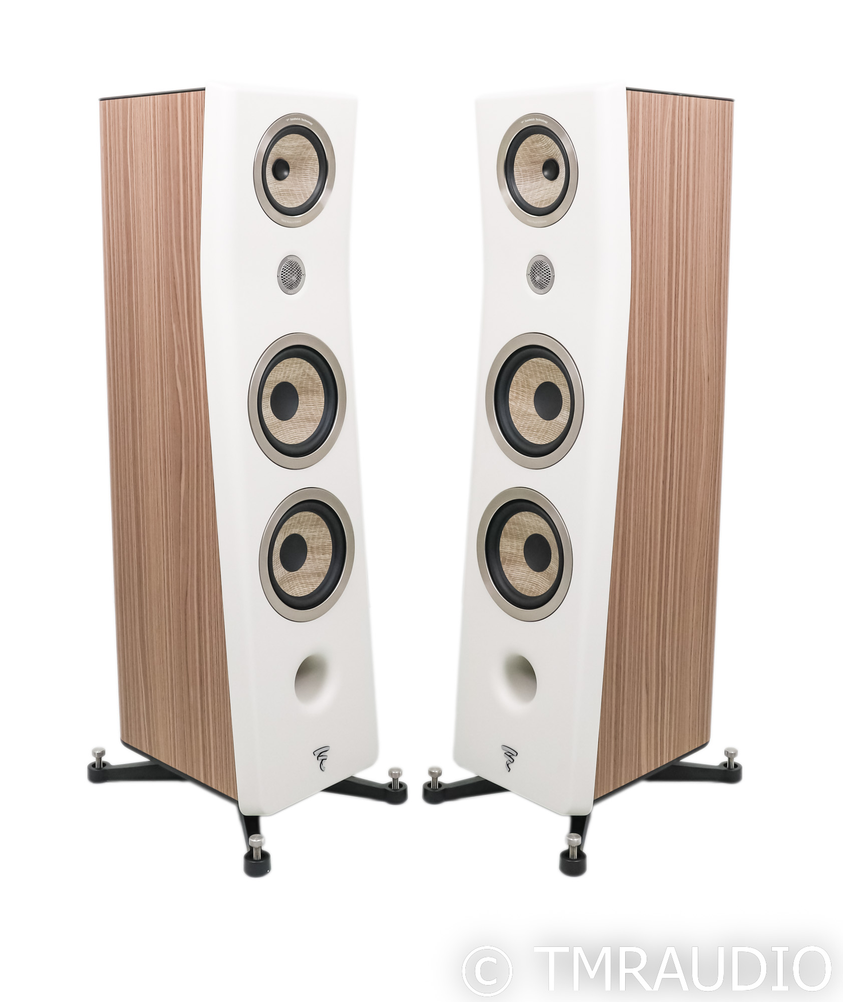 Focal Kanta N3 Floorstanding Speakers; Walnut Ivory Pair (Open Box)