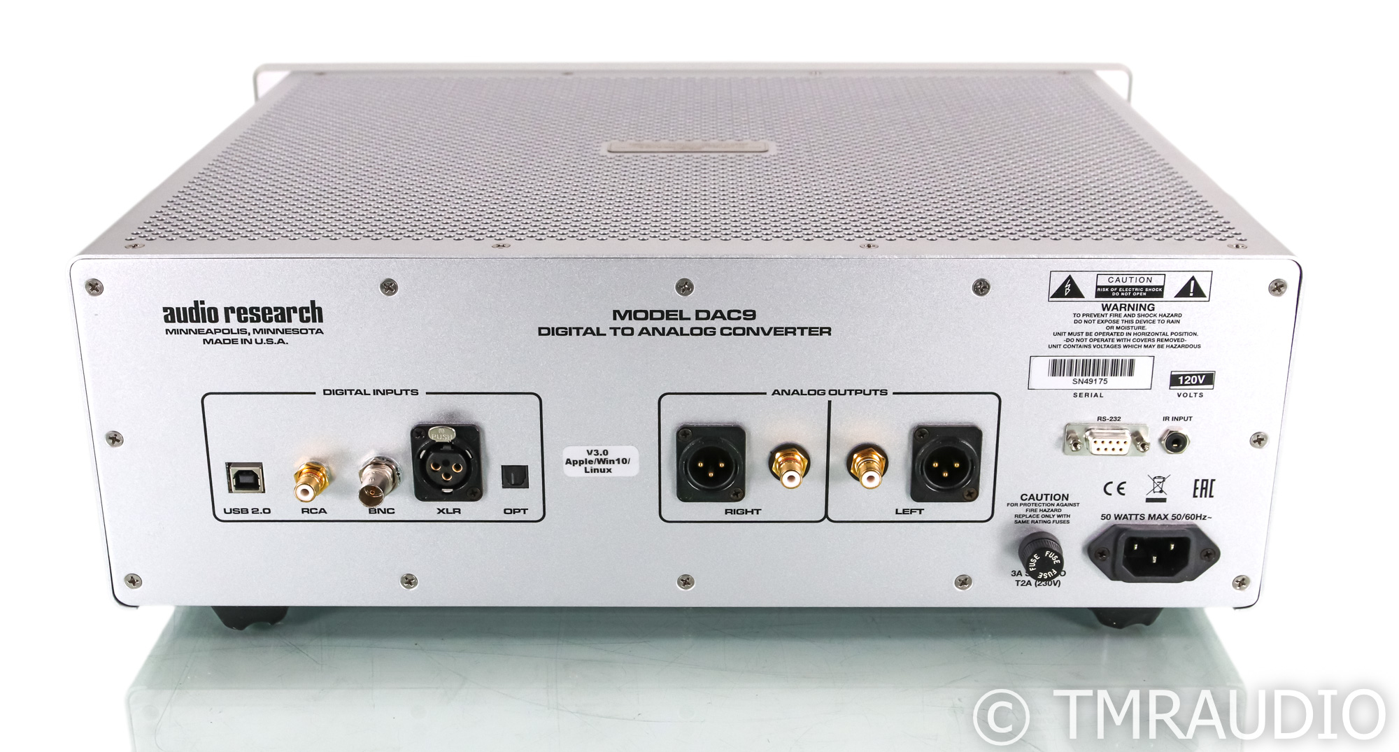 Audio Research DAC9 Tube Hybrid DAC; D/A Converter; Silver