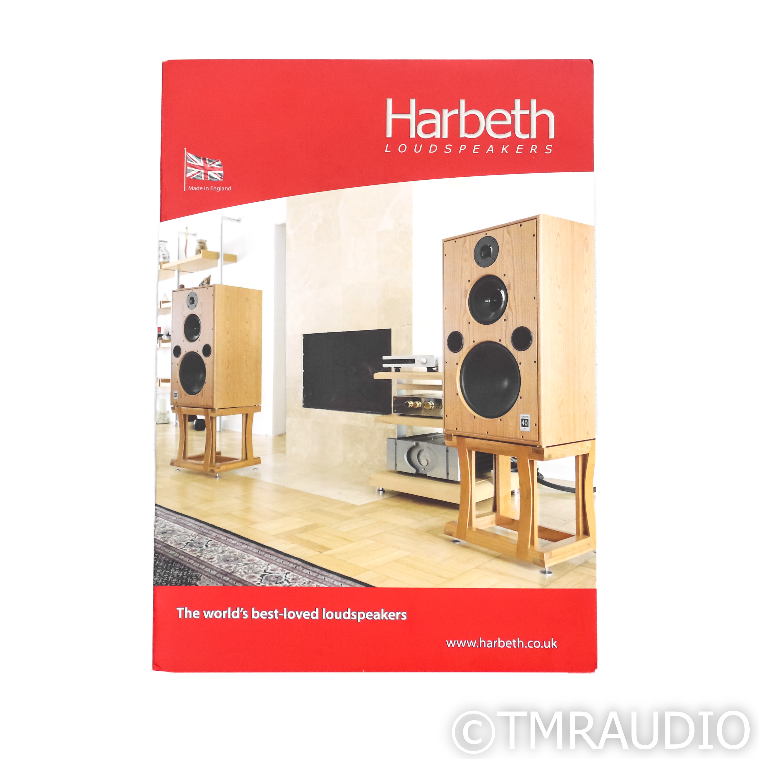 Harbeth Monitor Bookshelf Speakers; Cherry Pair w/ Sound