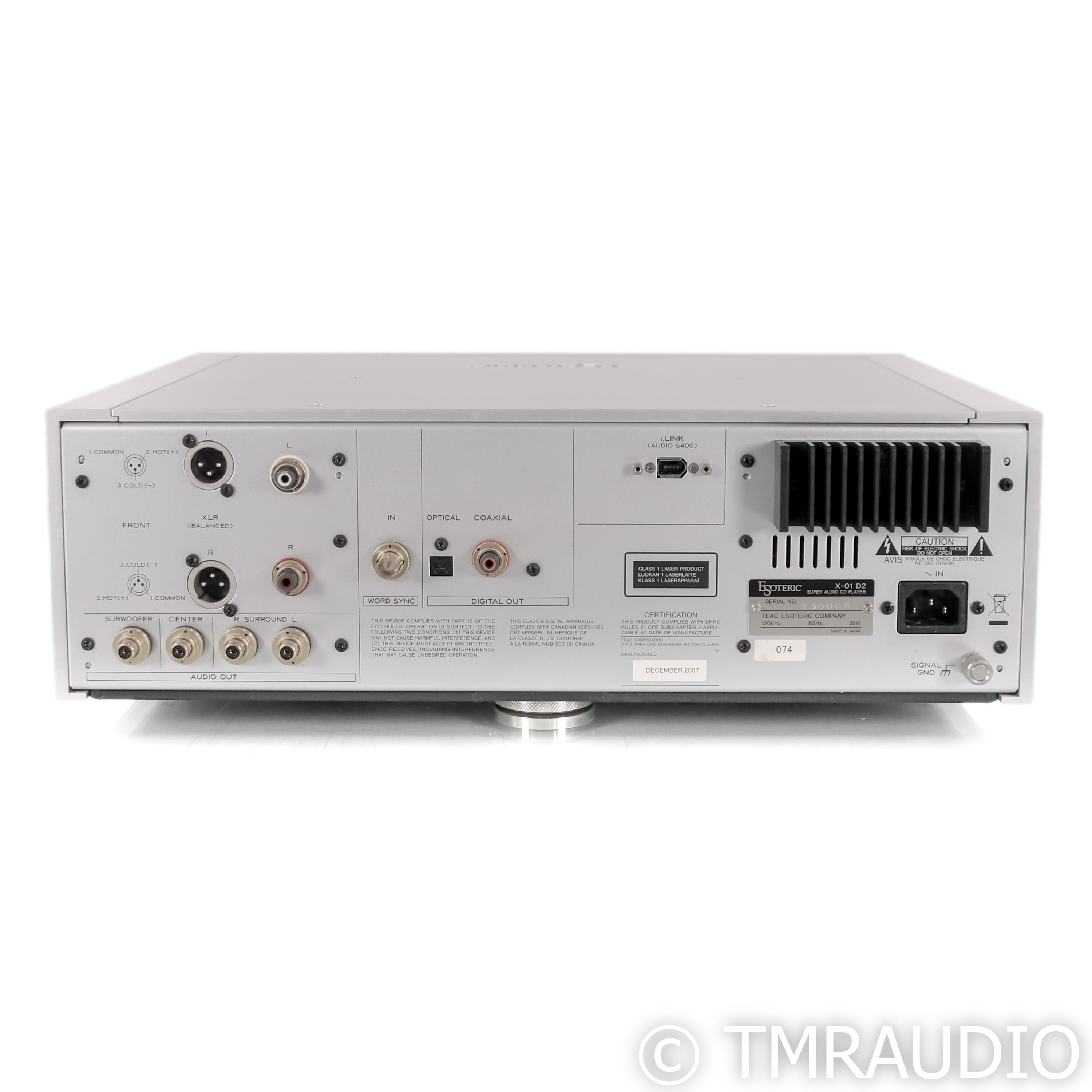 Esoteric X-01 D2 SACD / CD Player; X01 D2 - The Music Room