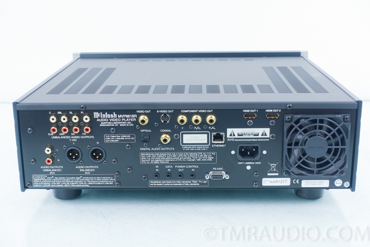 McIntosh MVP-881 Bluray / CD Player; MVP881BR - The Music Room