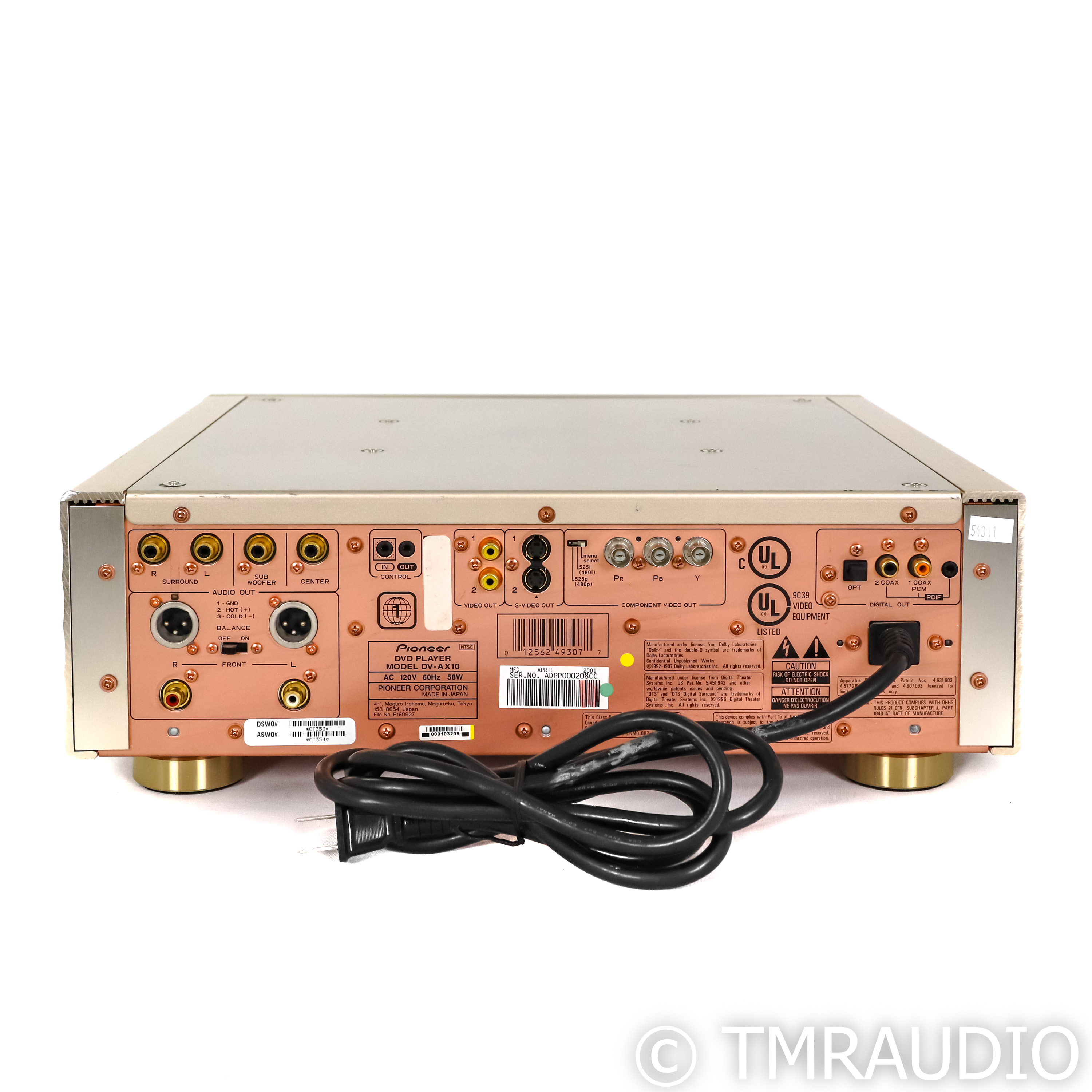 Pioneer DV-AX10 SACD / CD / DVD Player; DVAX10 (No Remote