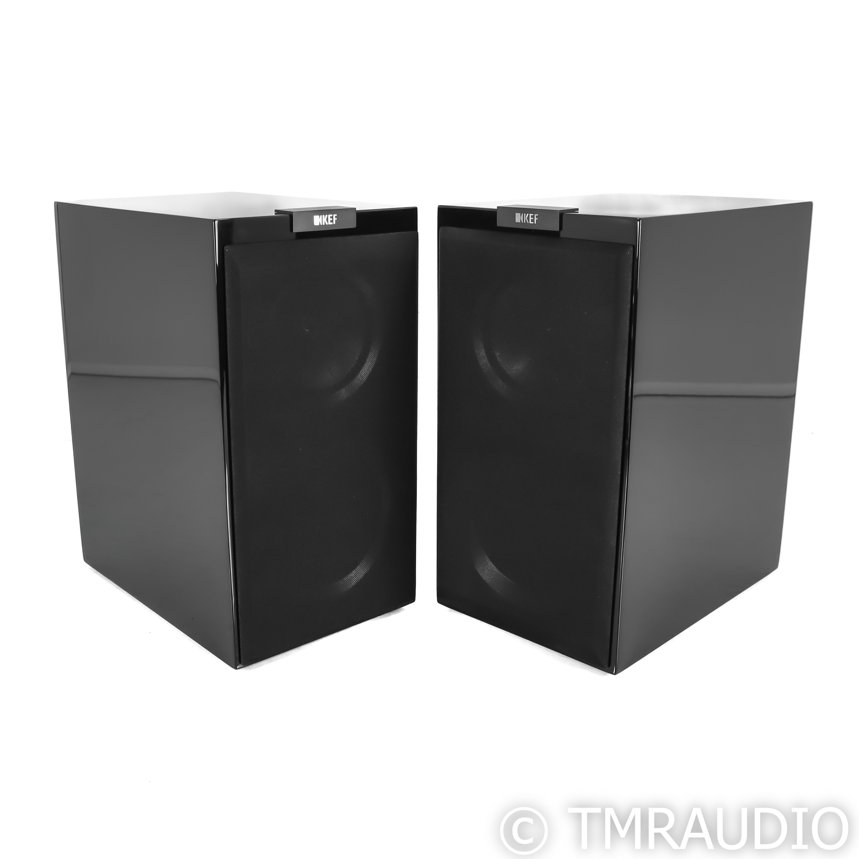 KEF R300 Bookshelf Speakers; Piano Black Pair - The Music Room