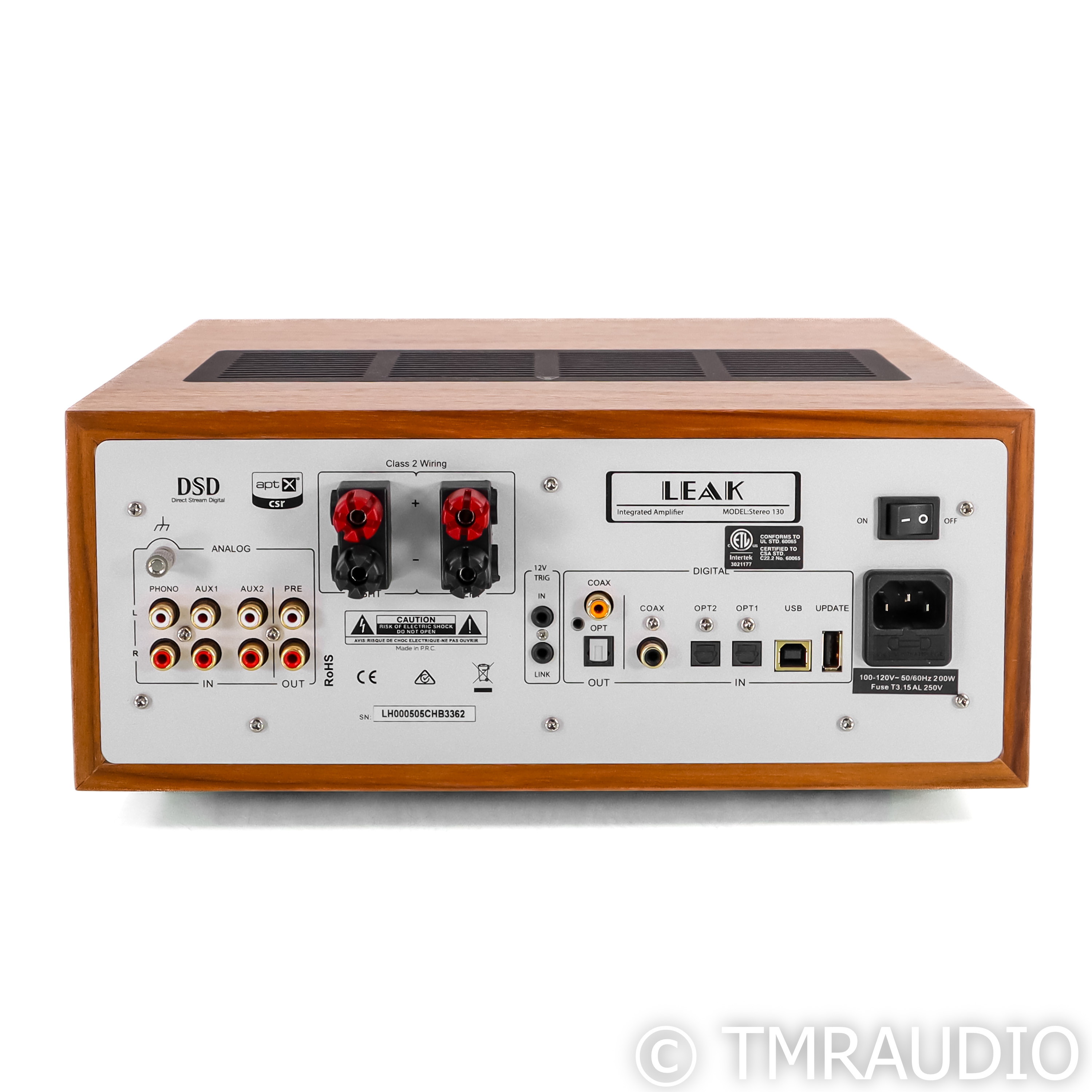 LEAK Stereo 130 Hi-Fi アンプ USB/DAC Leak Stereo 130 Stereo Integrated Amplifier; Walnut; DAC