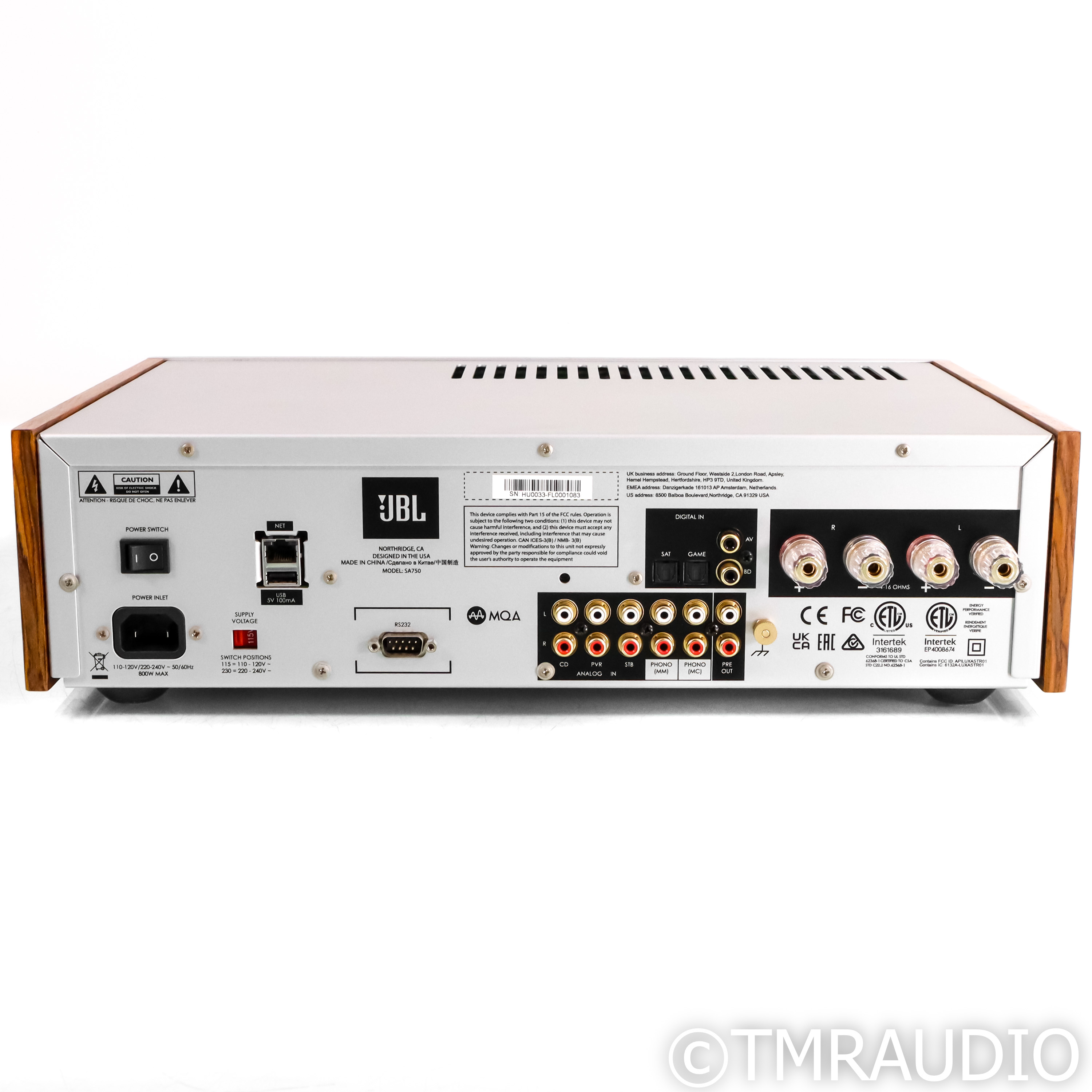 JBL SA750 Wireless Streaming Integrated Amplifier; MM & MC Phono