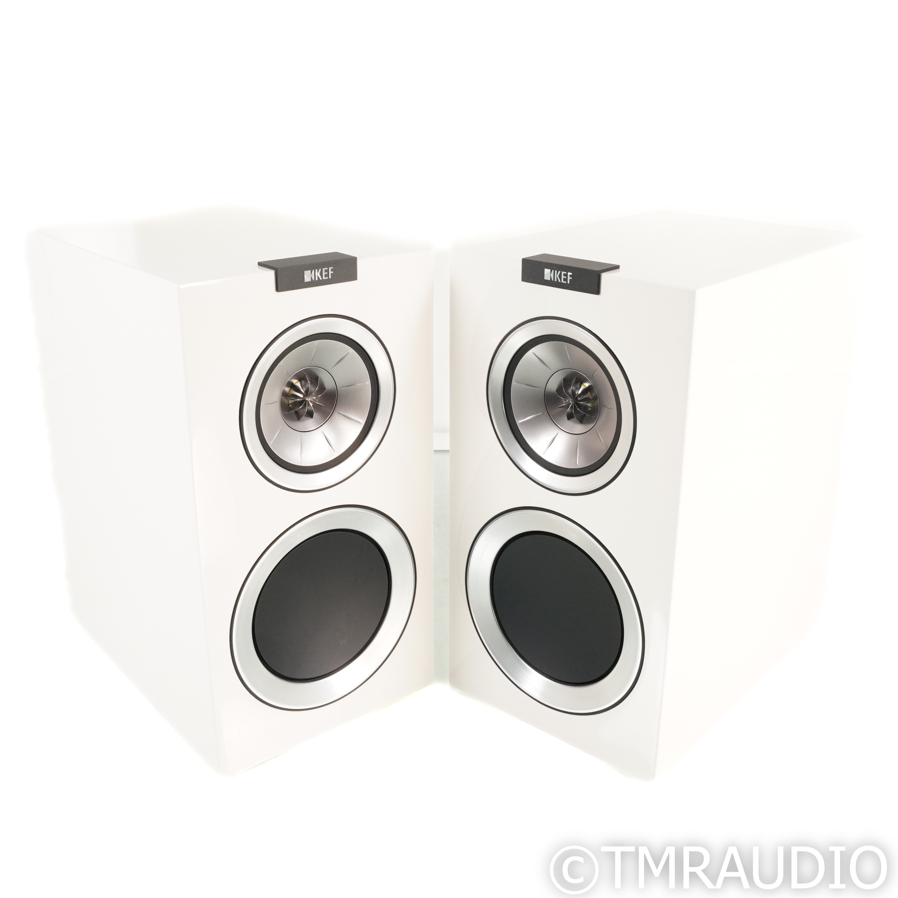 KEF R300 Bookshelf Speakers; White Pair - The Music Room
