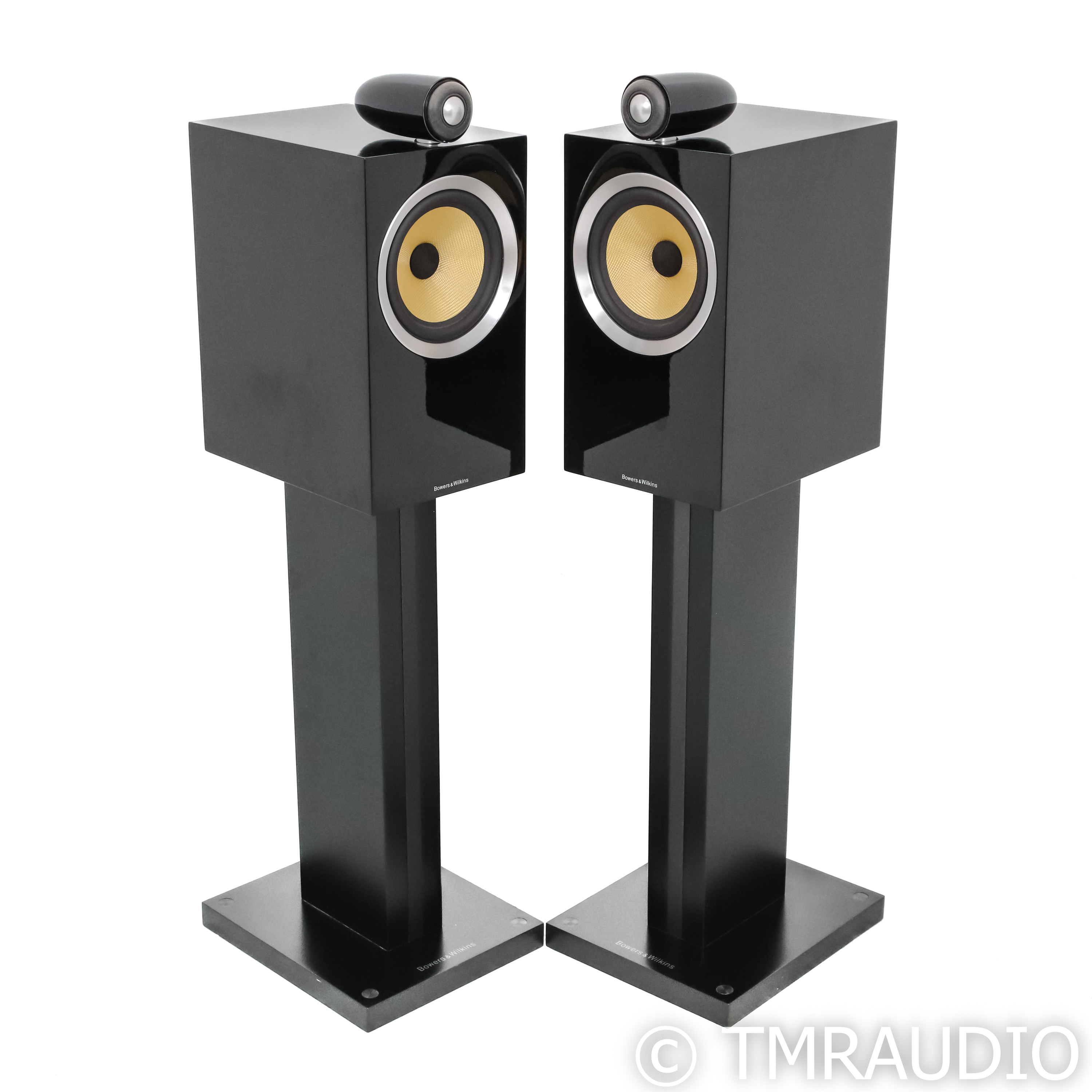 B&W CM6 S2 Bookshelf Speakers; Black Pair with Stands - The Music Room