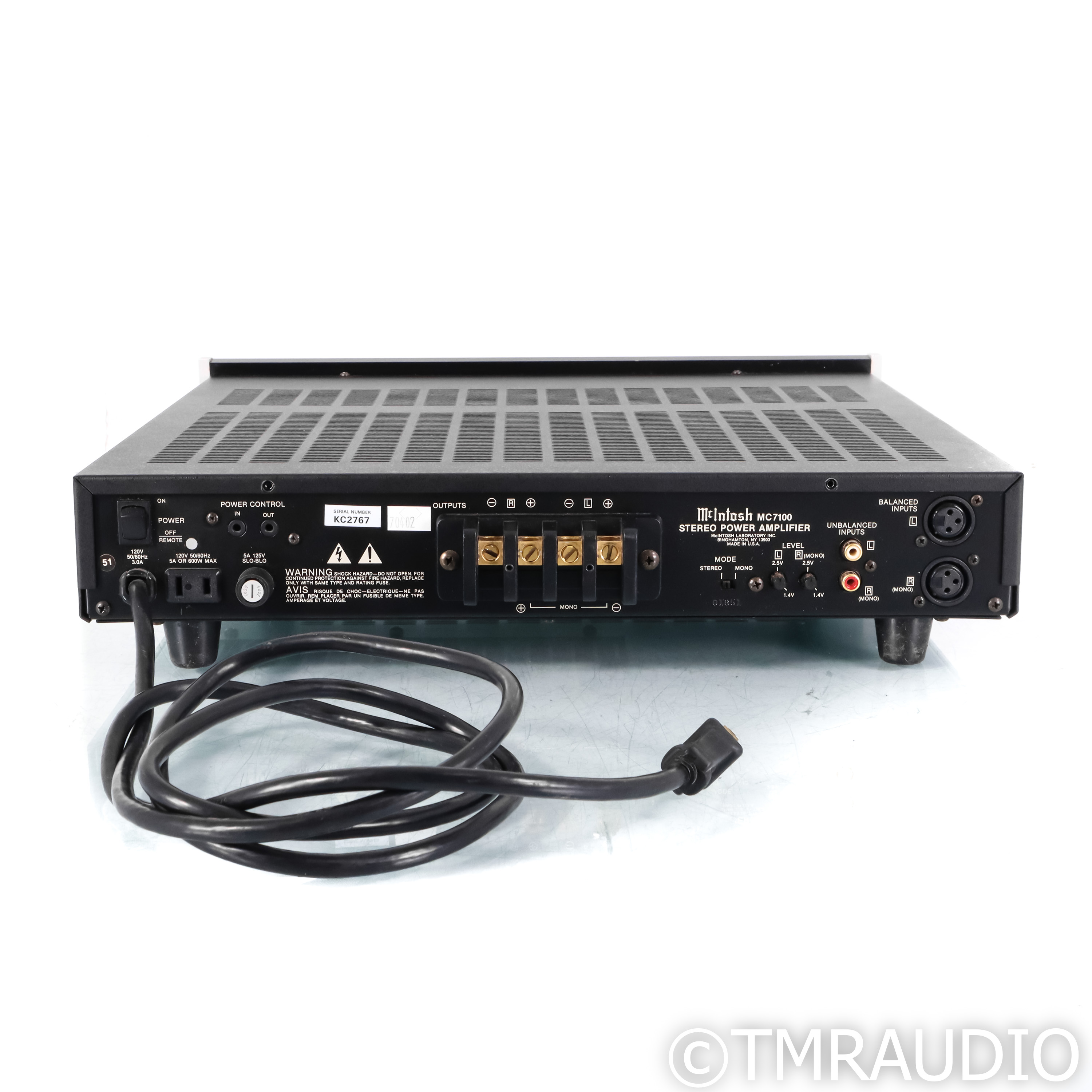McIntosh MC7100 Stereo Power Amplifier - The Music Room