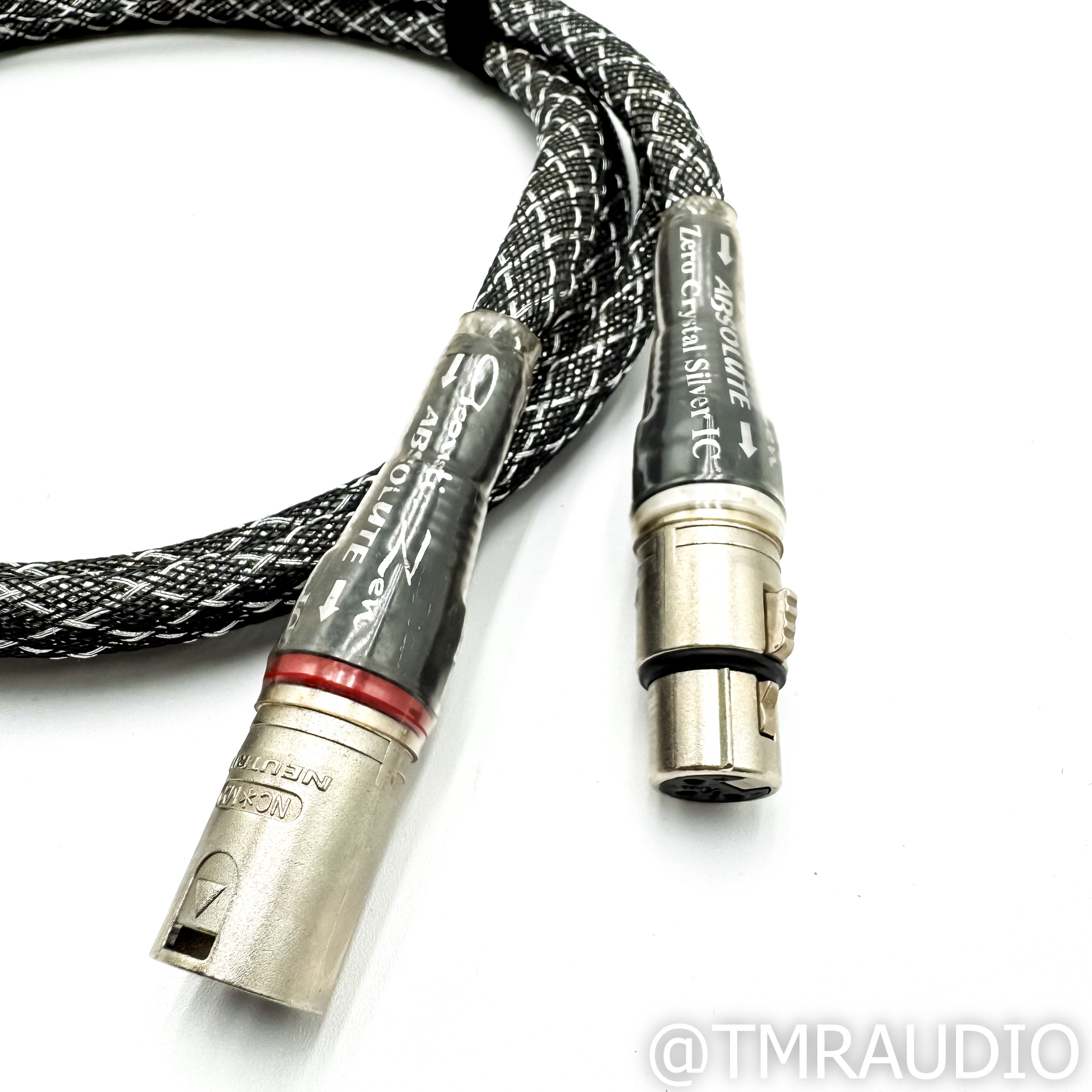 acoustic　zen absolute zerocrystal 70cm Acoustic Zen Absolute Zero Crystal Silver XLR Cables; 1m Pair