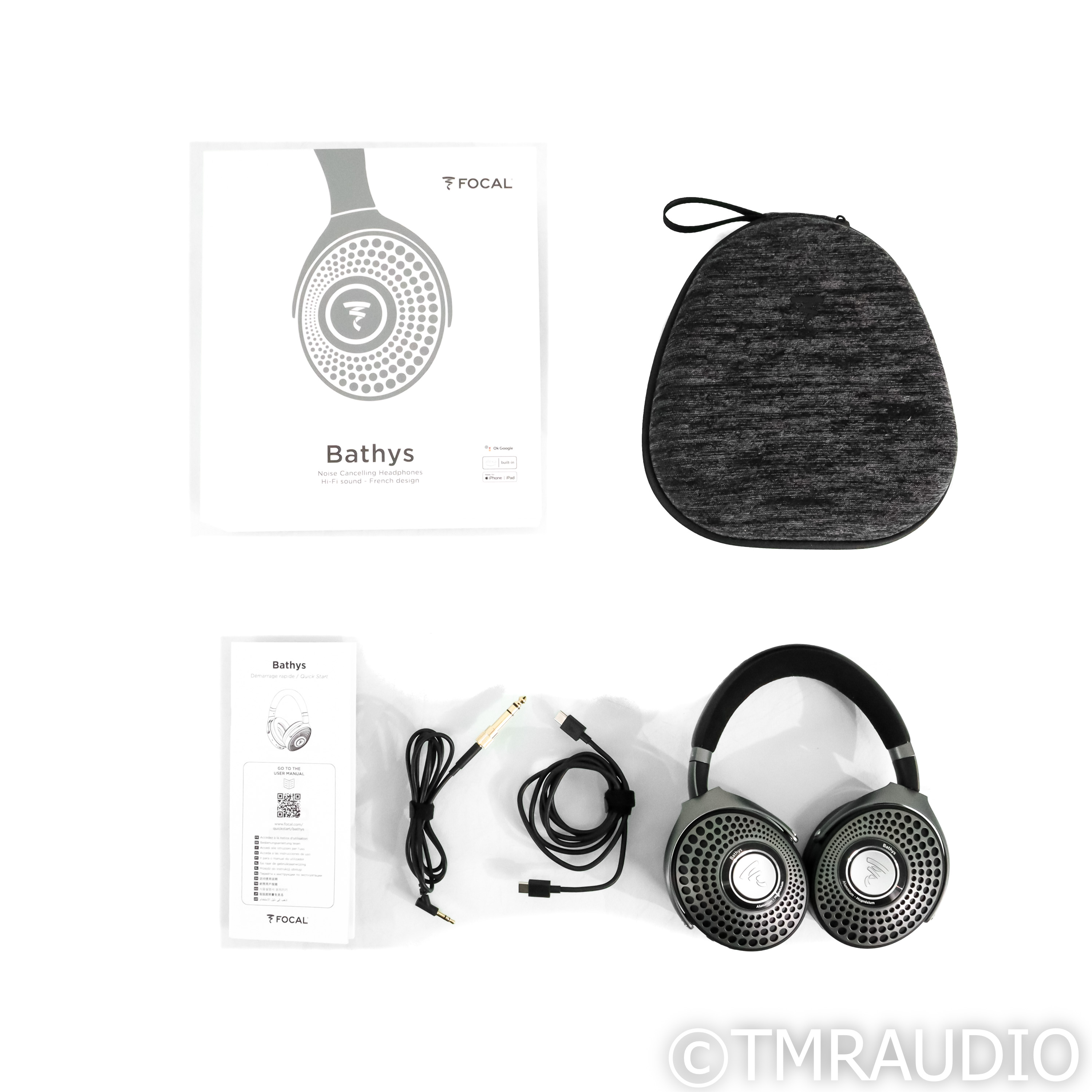 Focal Bathys Closed Back Wireless Headphones; Black Silver