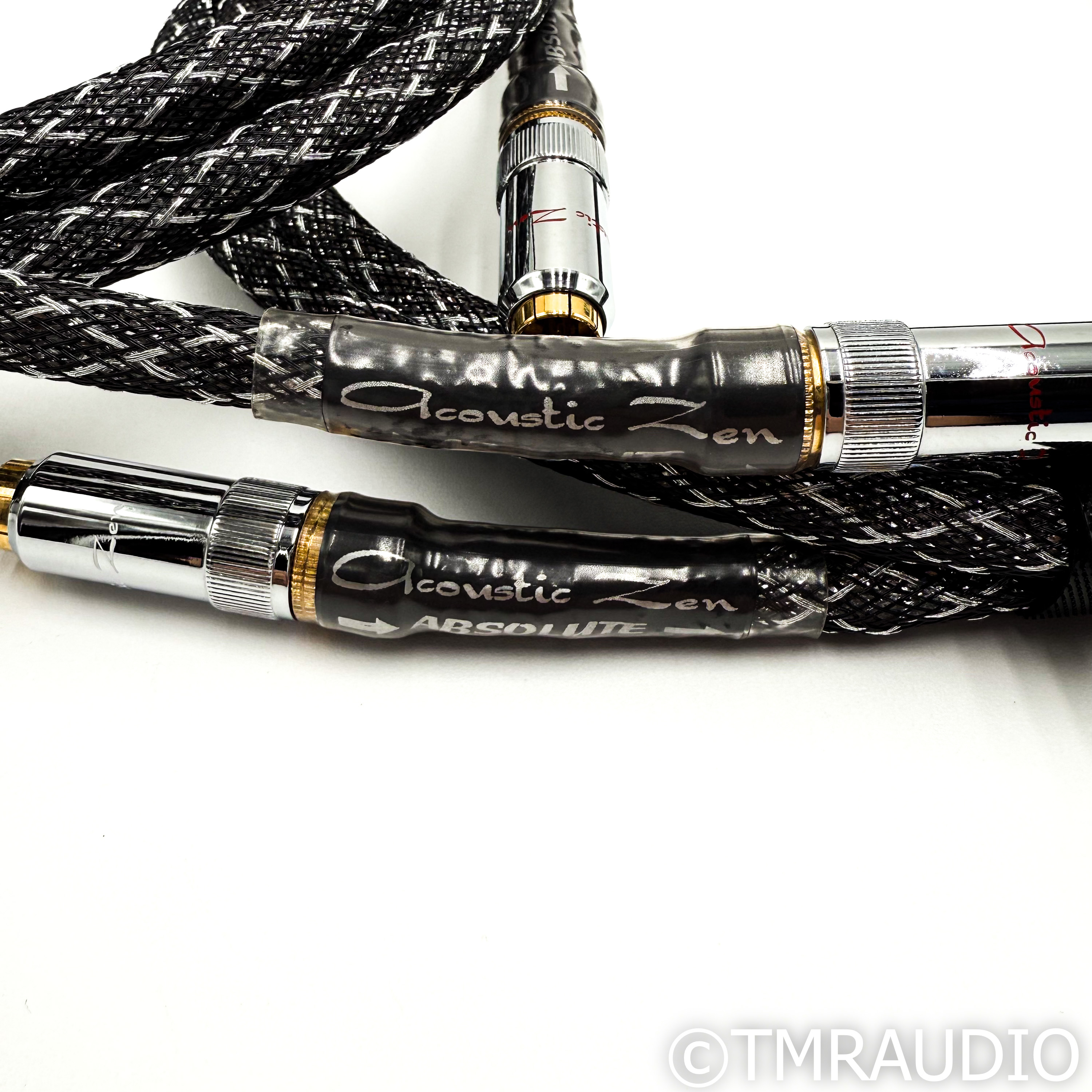 Acoustic Zen Absolute Zero Crystal Silver IC RCA Cables; 2m Pair