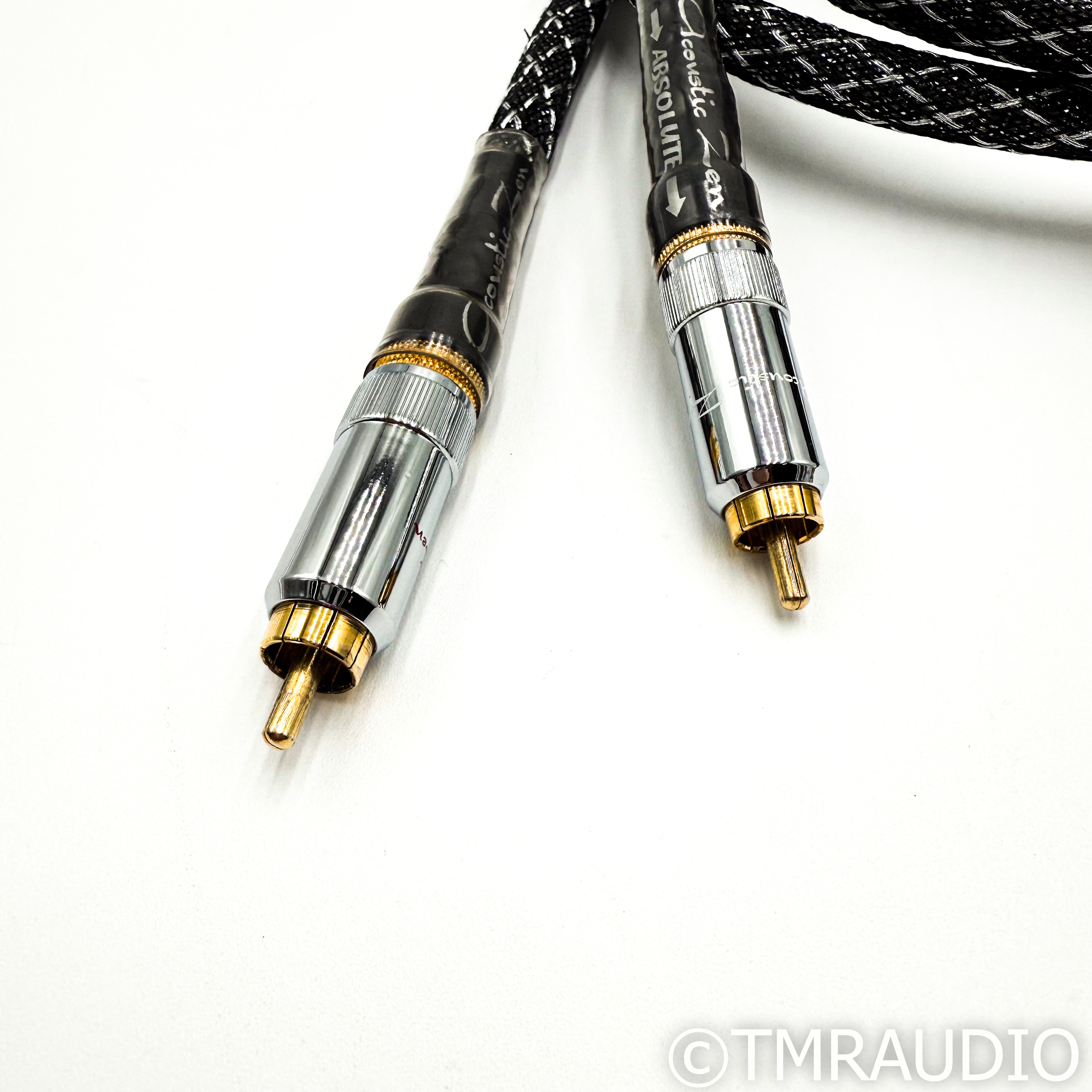 Acoustic Zen Absolute Zero Crystal Silver IC RCA Cables; 1m Pair