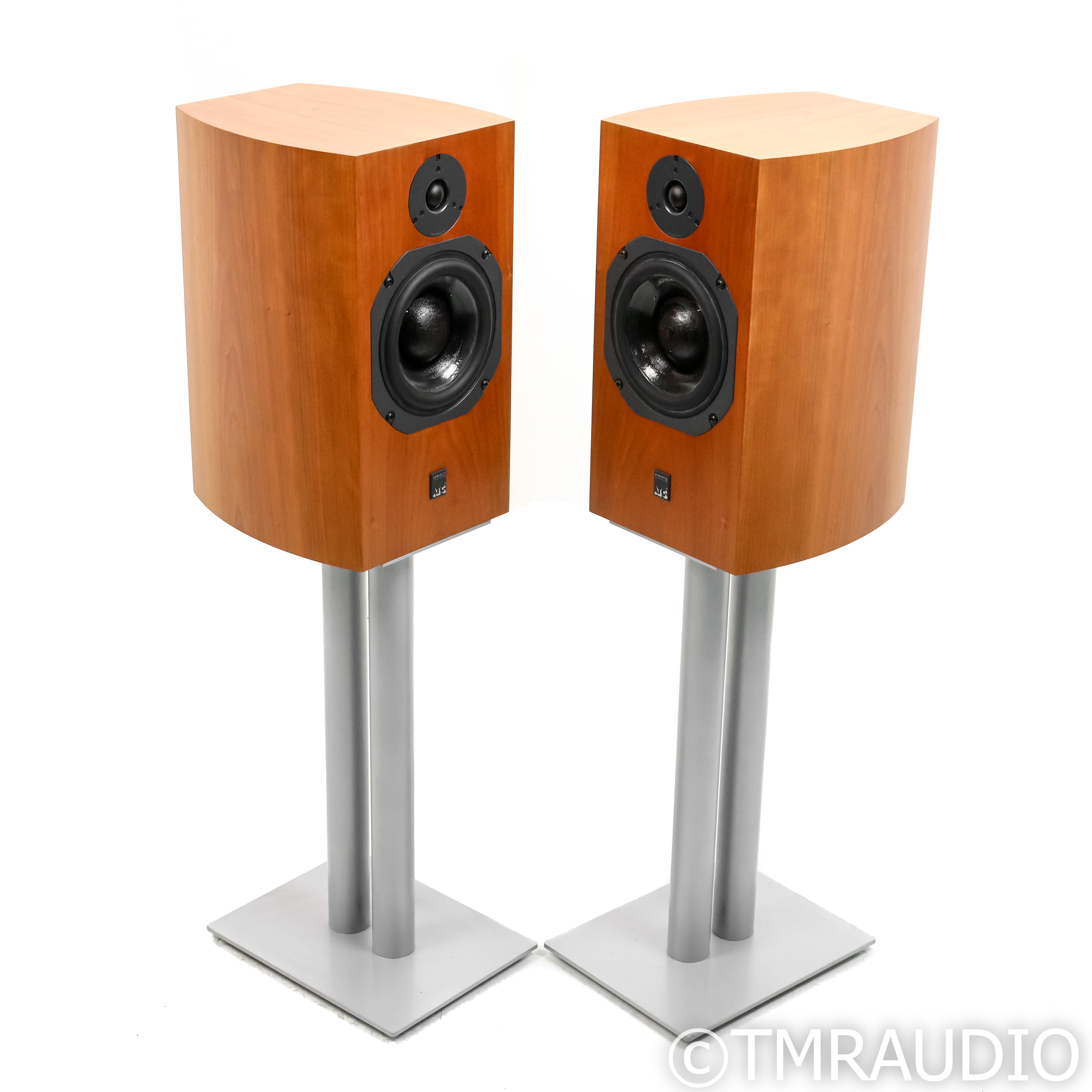 ATC SCM19 V2 Bookshelf Speakers; Cherry Pair w/ Stands