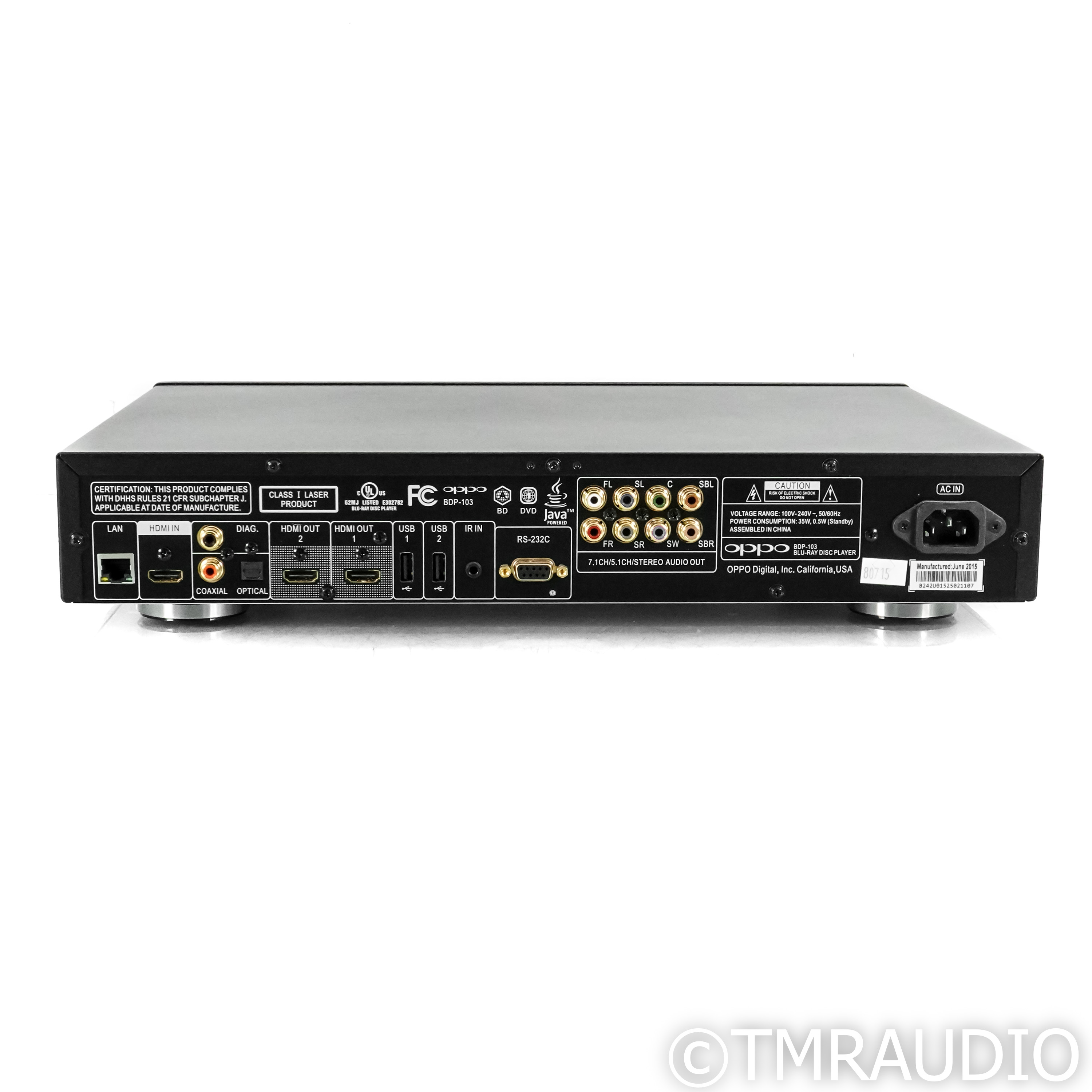 Oppo BDP-103 Universal Blu-ray Player; CD / SACD - The Music