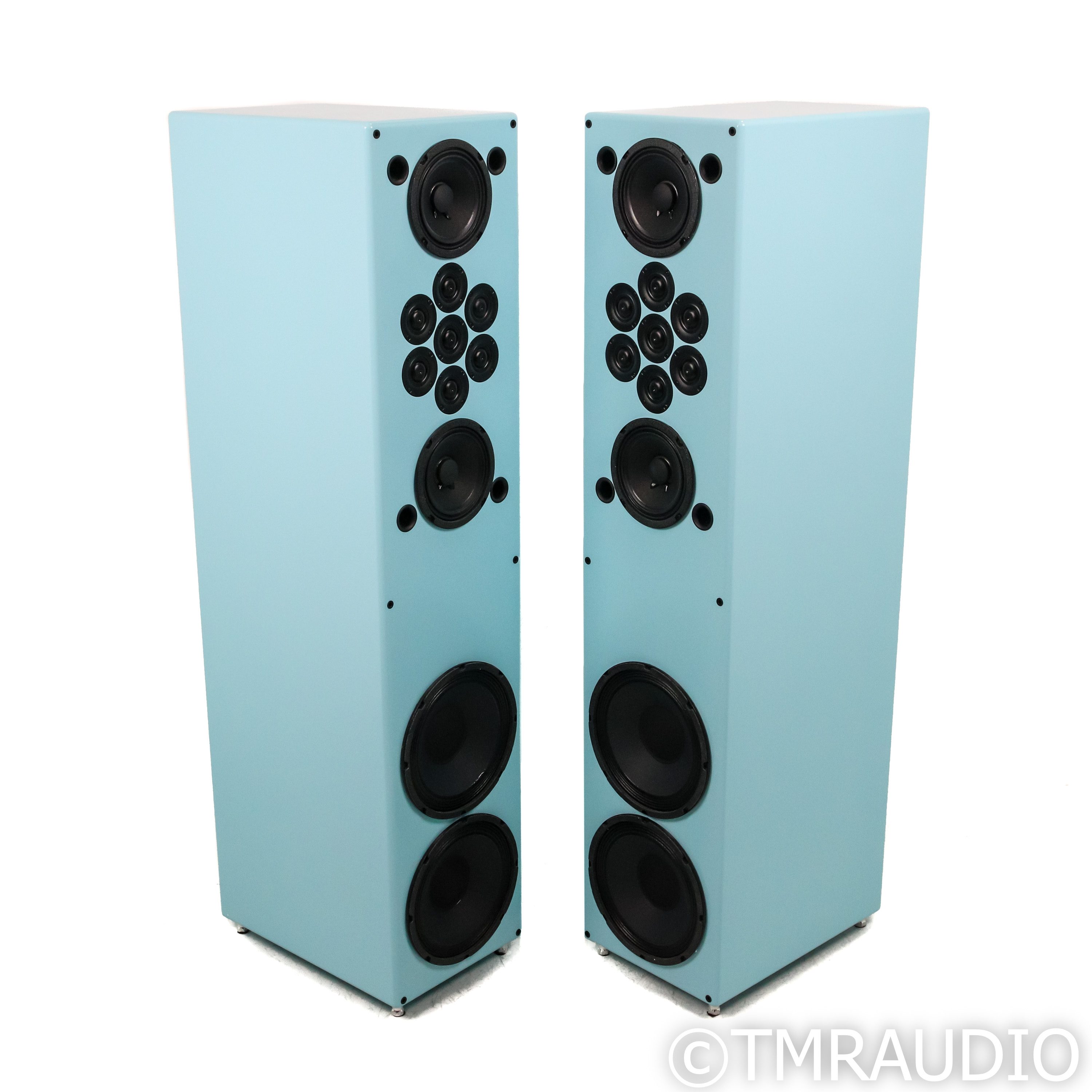 Tekton Double Impact Floorstanding Speakers; Custom Light Blue Pair w/  Upgrades