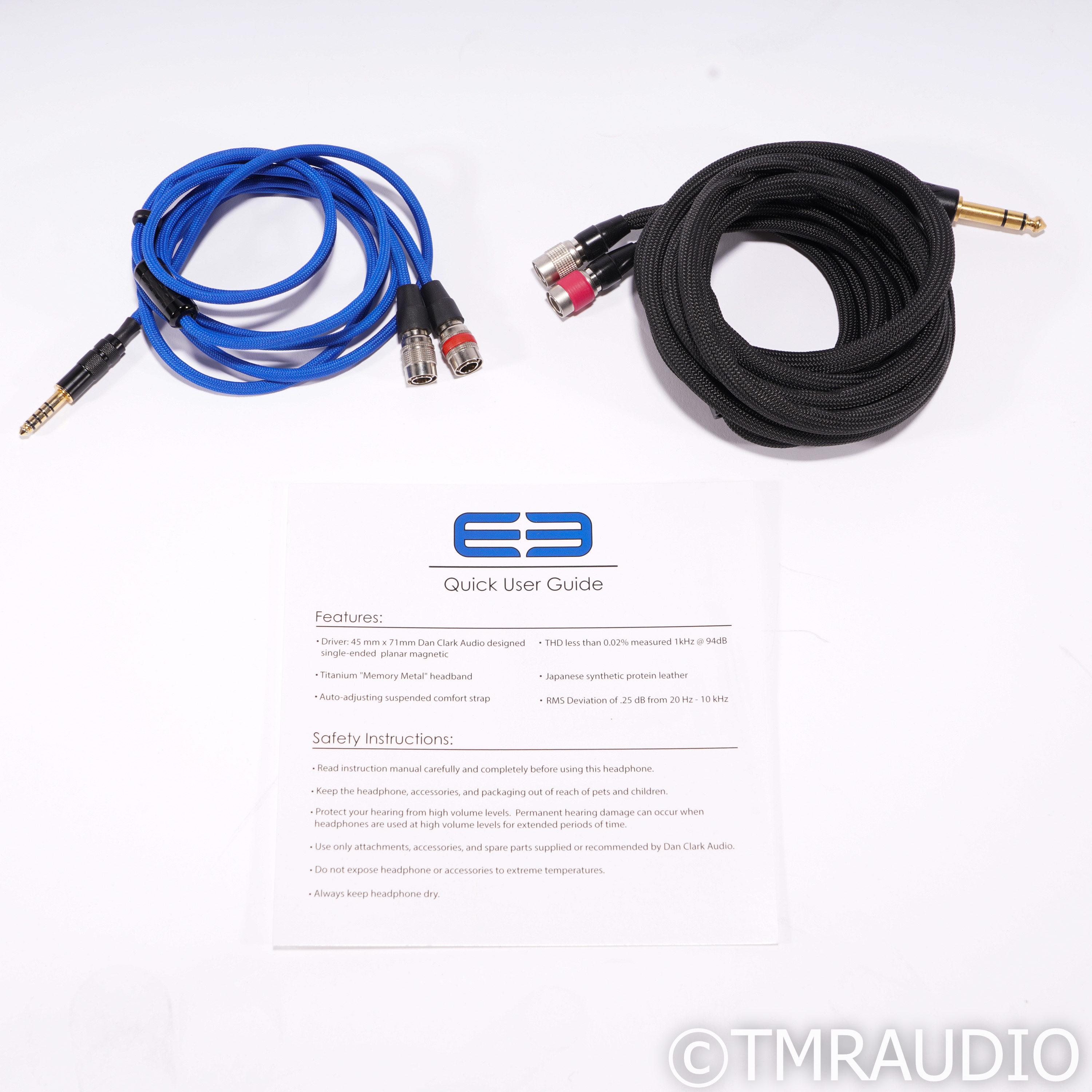 Dan Clark Audio E3 Headphones; Black Pair - The Music Room