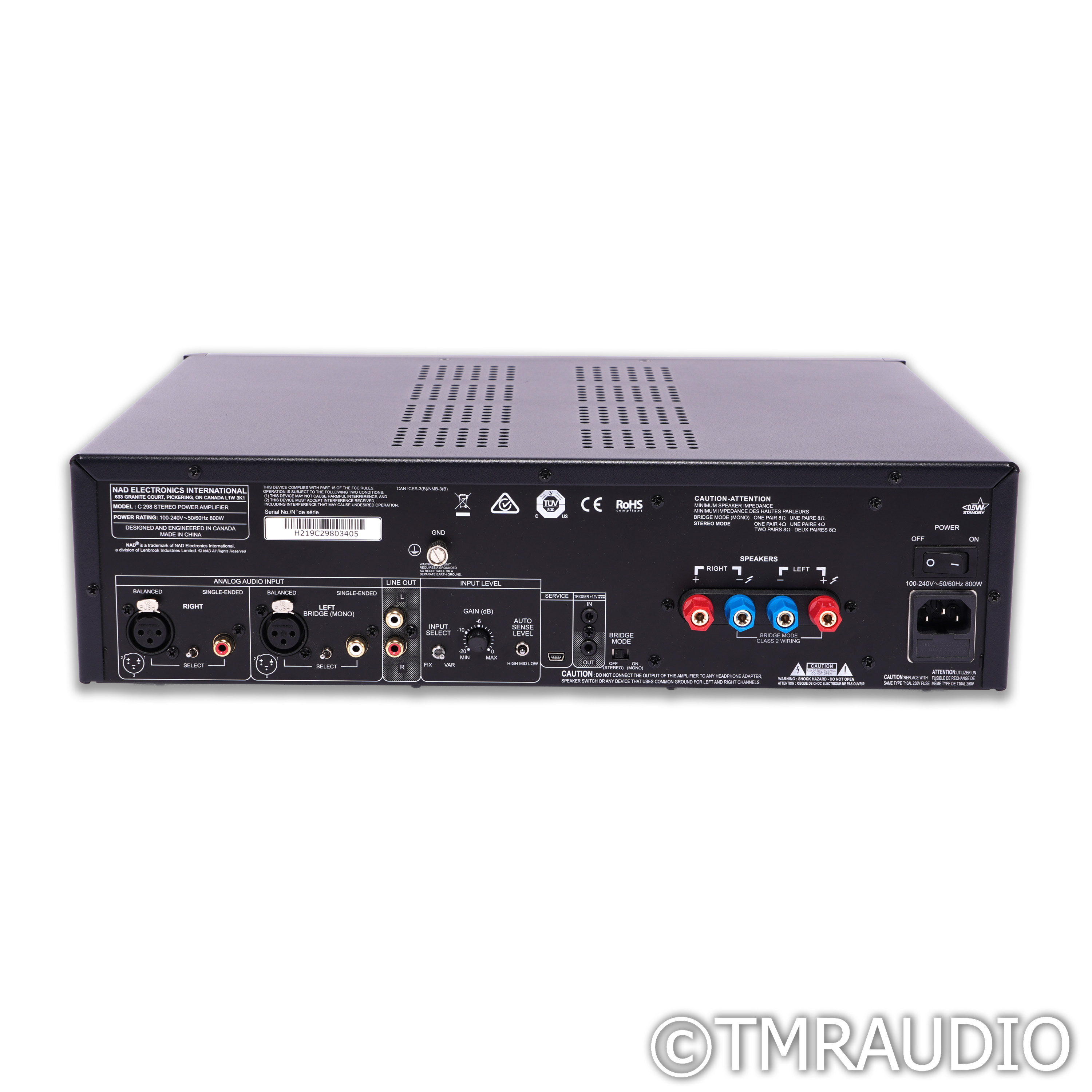 NAD Electronics C298 Stereo Power Amplifier