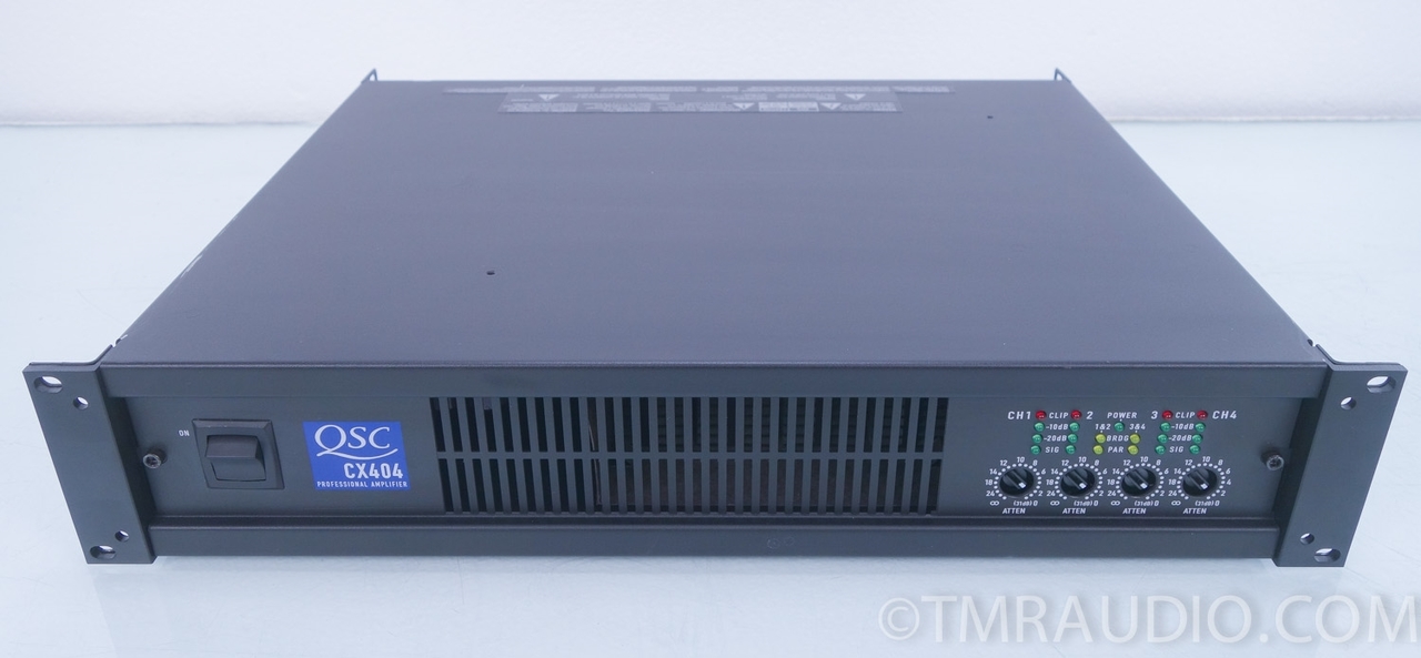 QSC CX404 4 Channel Power Amplifier; 4 x 400 watt - The
