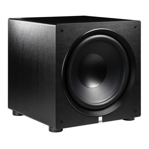 ELAC Varro PS500 15" Premium Powered Subwoofer, gloss black angled view