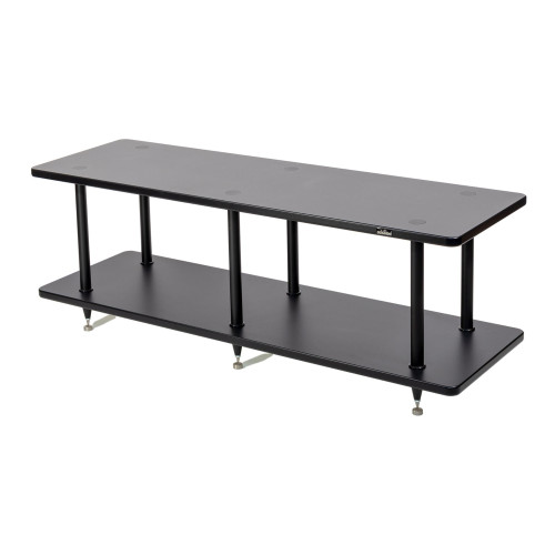 Solidsteel VL Series Hi-Fi Rack with Vinyl Storage, black 2 shelves